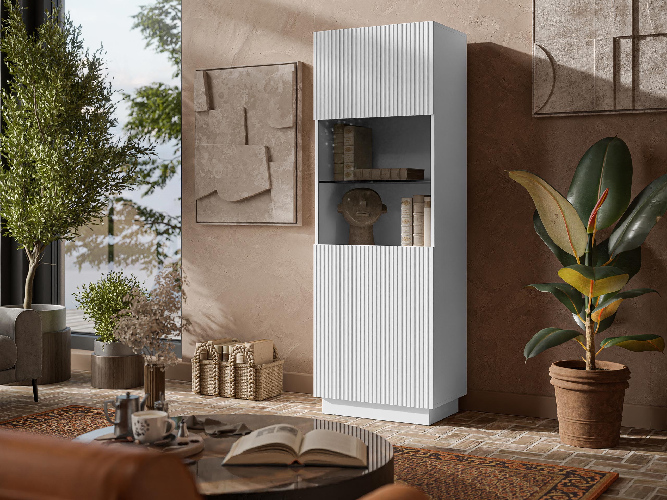 Könyvespolc Lusonu 106 (Fehér)