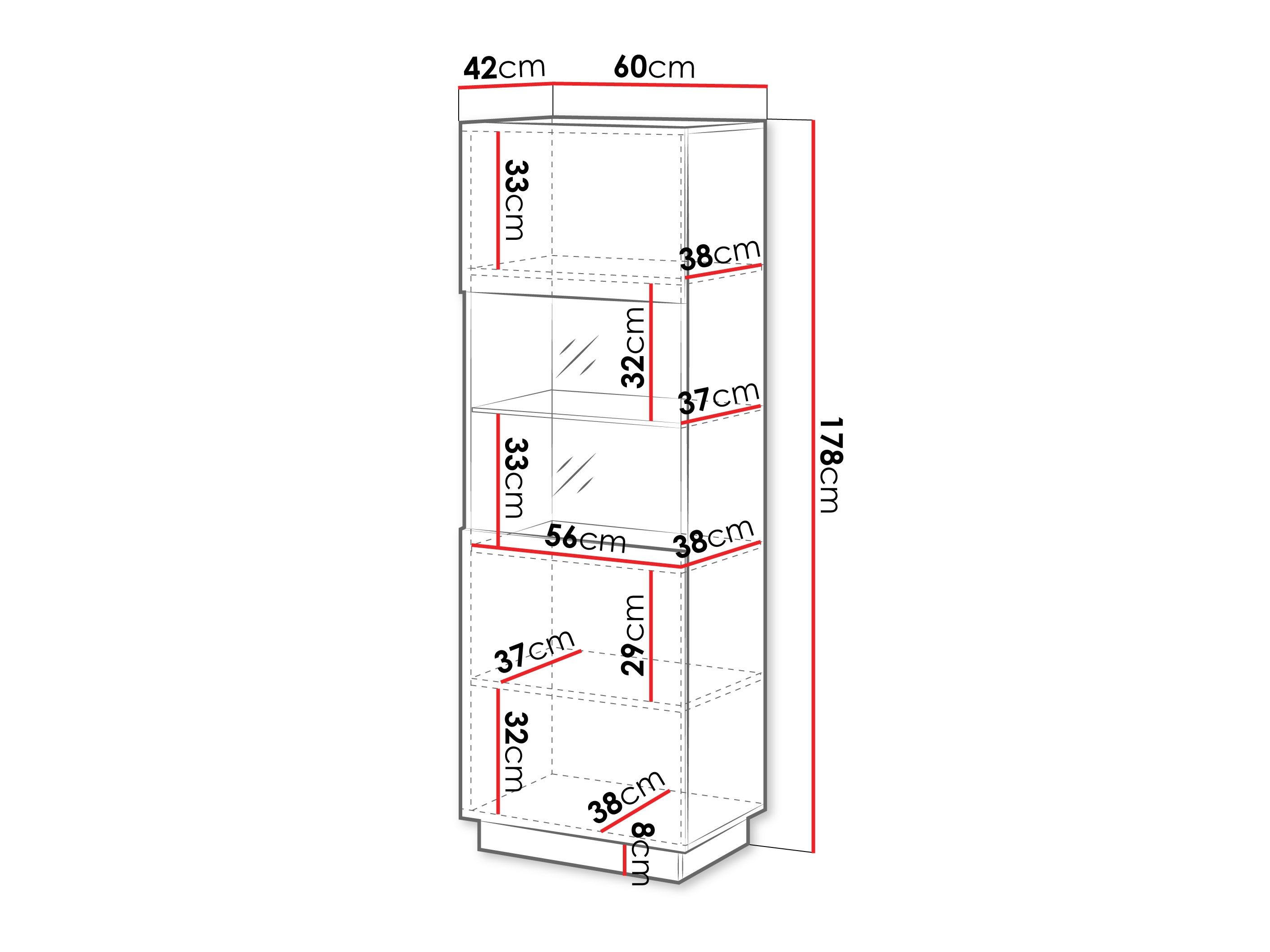 Könyvespolc Lusonu 106 (Fehér)