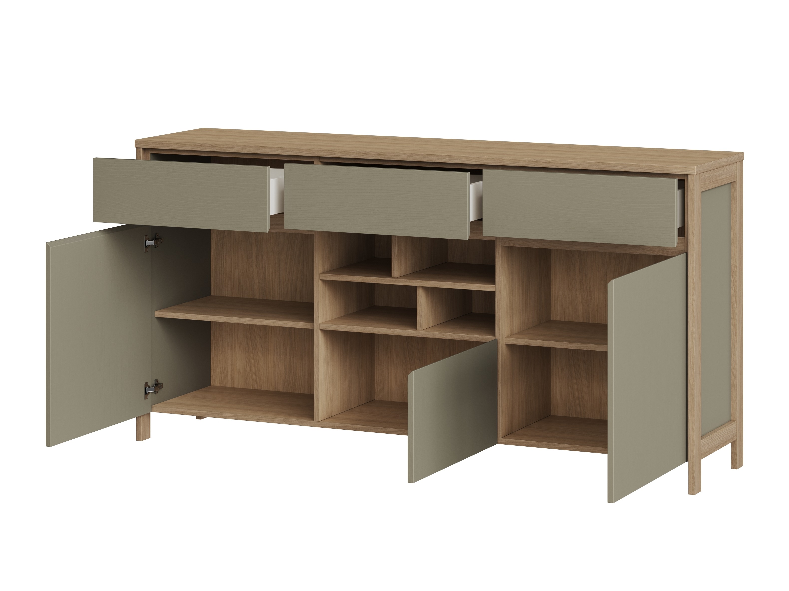 Komód Fermaru 104 (Poros zöld + Tölgy)