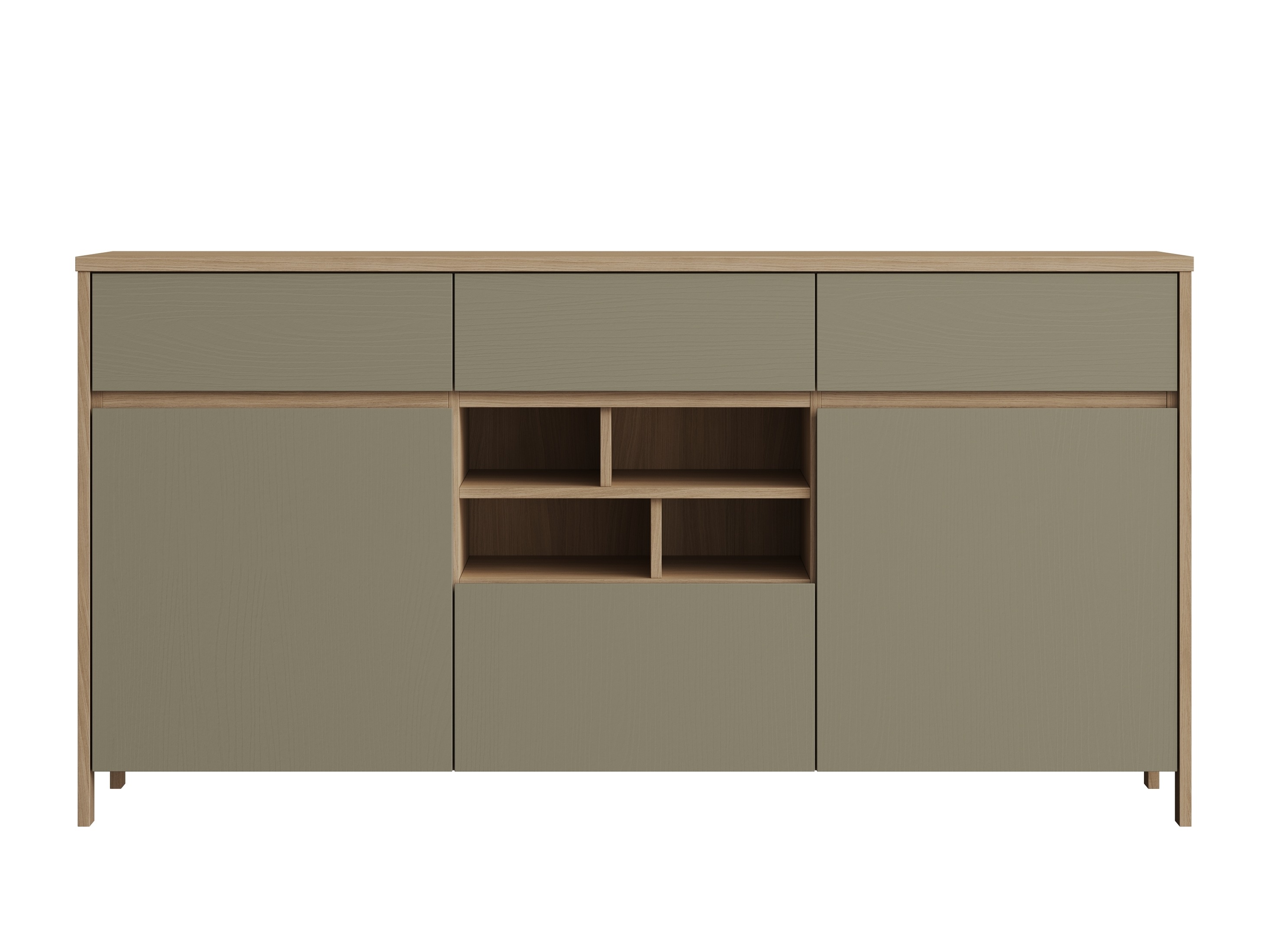 Komód Fermaru 104 (Poros zöld + Tölgy)