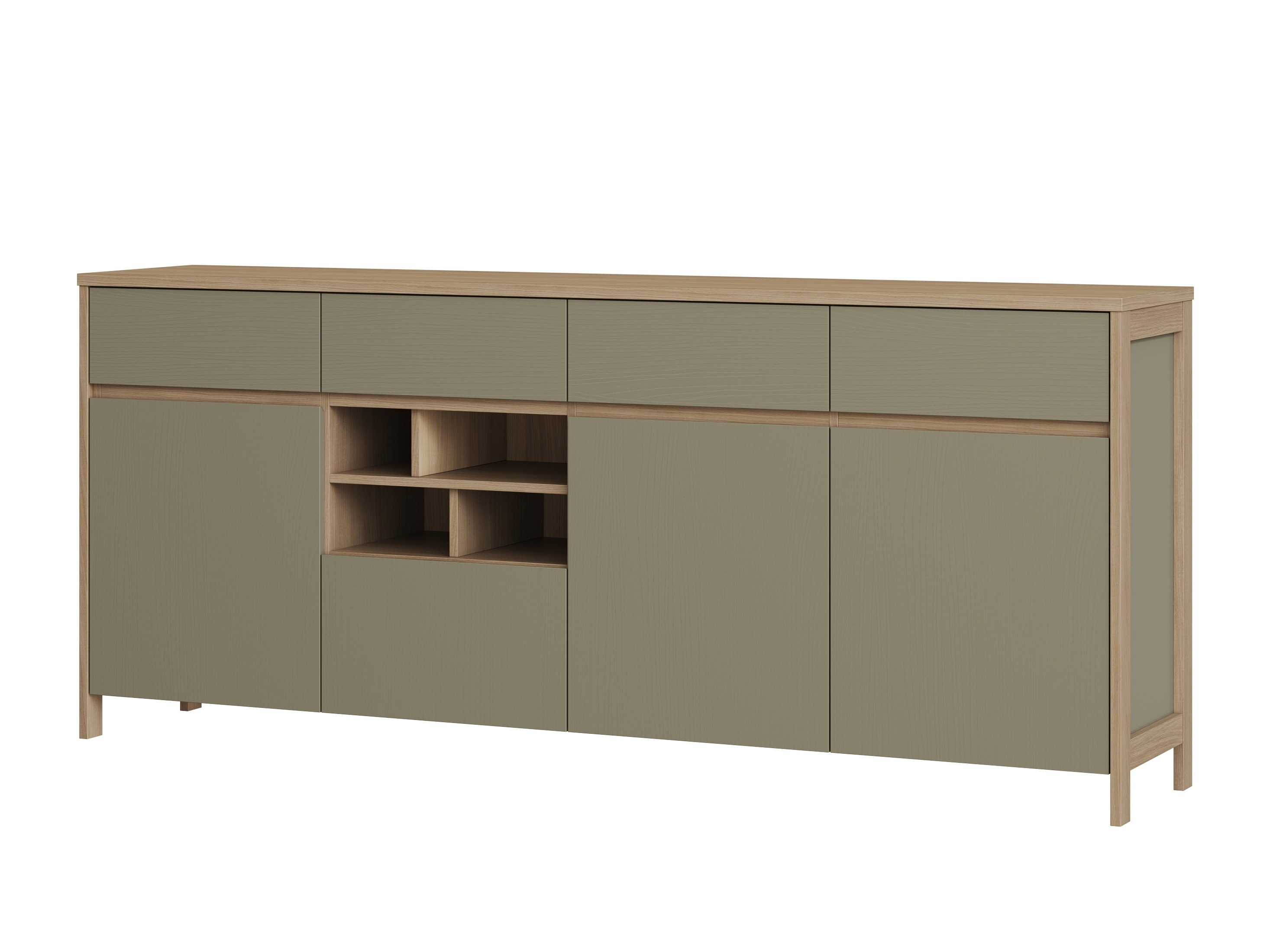 Komód Fermaru 105 (Poros zöld + Tölgy)