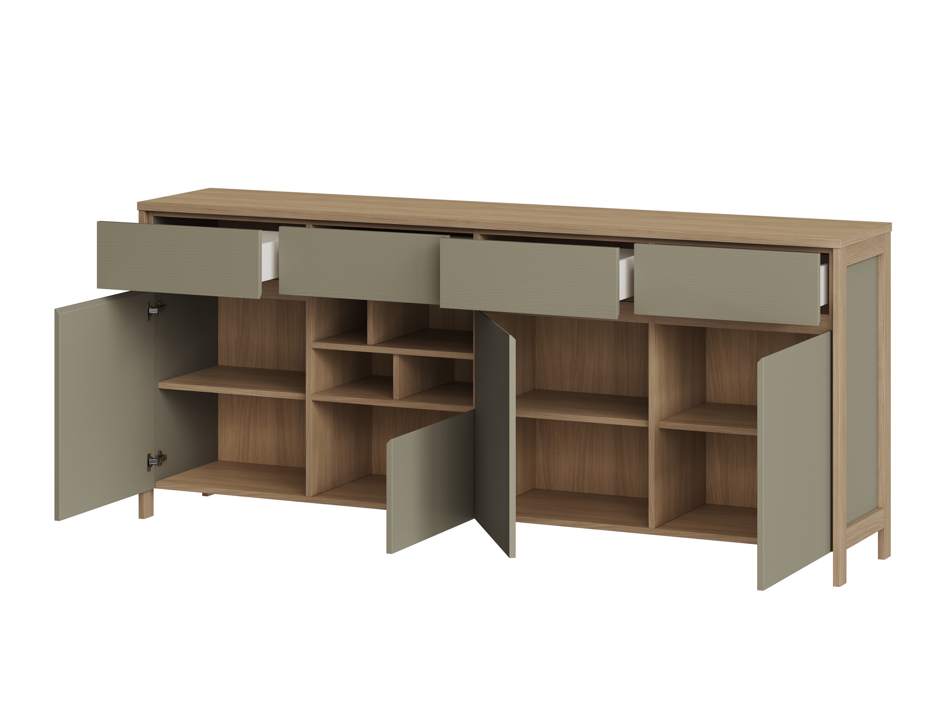 Komód Fermaru 105 (Poros zöld + Tölgy)