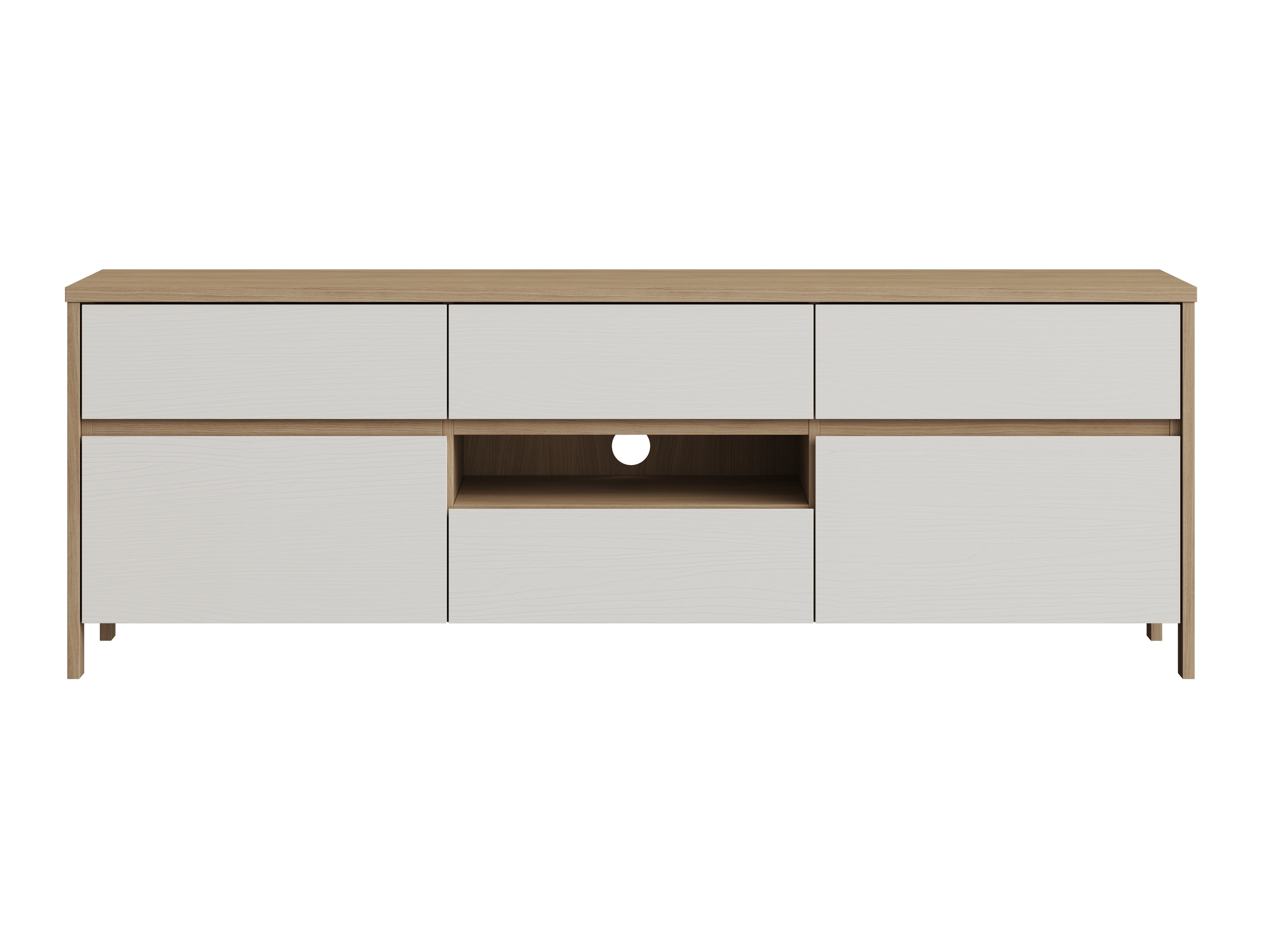 TV-állvány Fermaru 102 (Fehér + Tölgy)