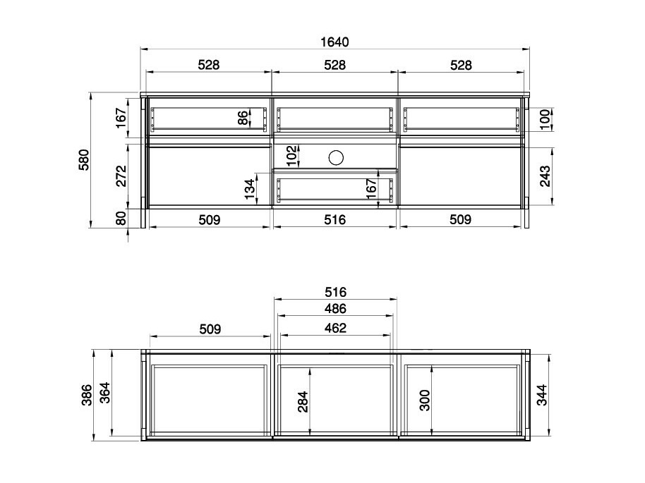 TV-állvány Fermaru 102 (Fehér + Tölgy)