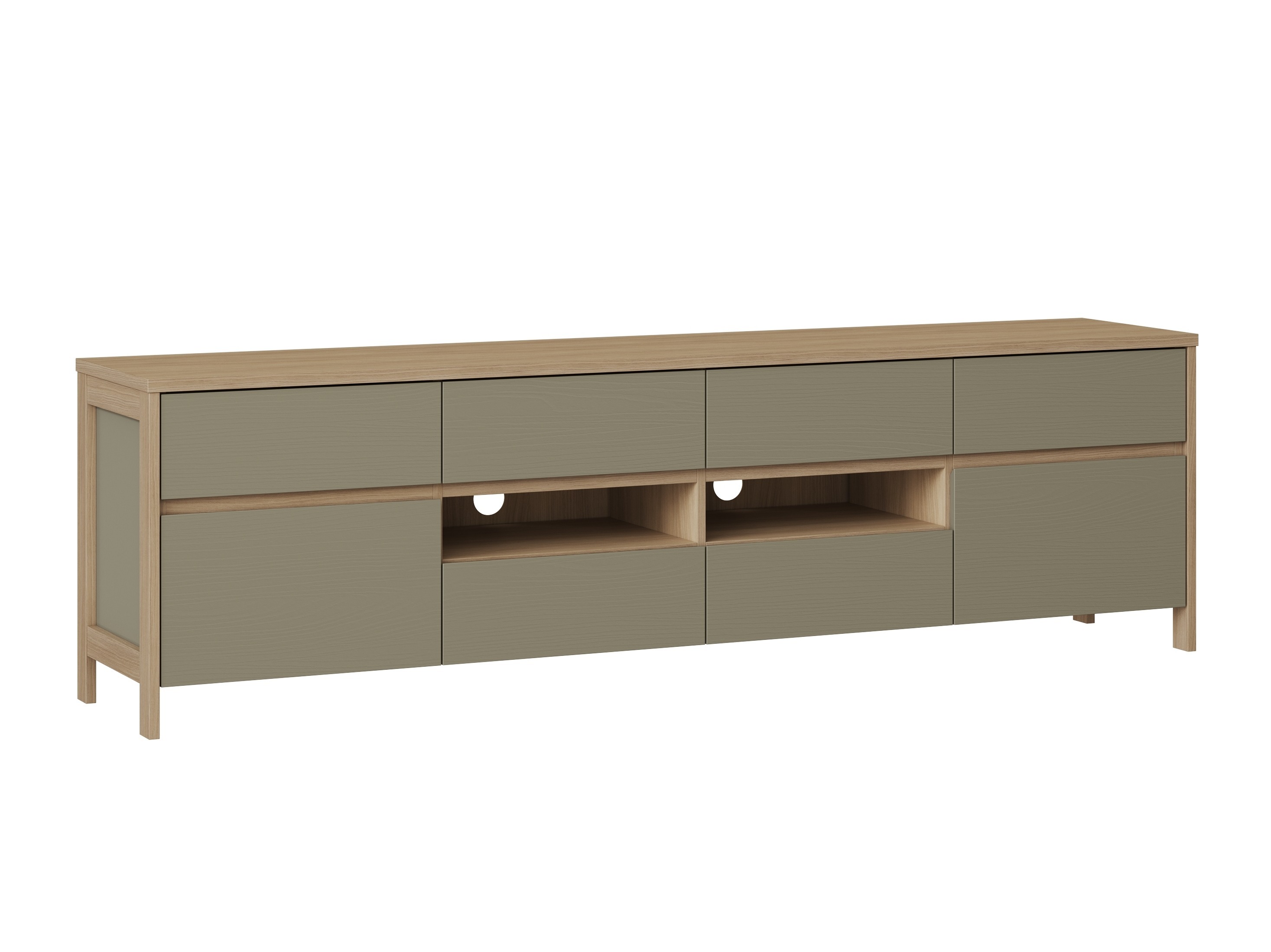 TV-állvány Fermaru 103 (Poros zöld + Tölgy)