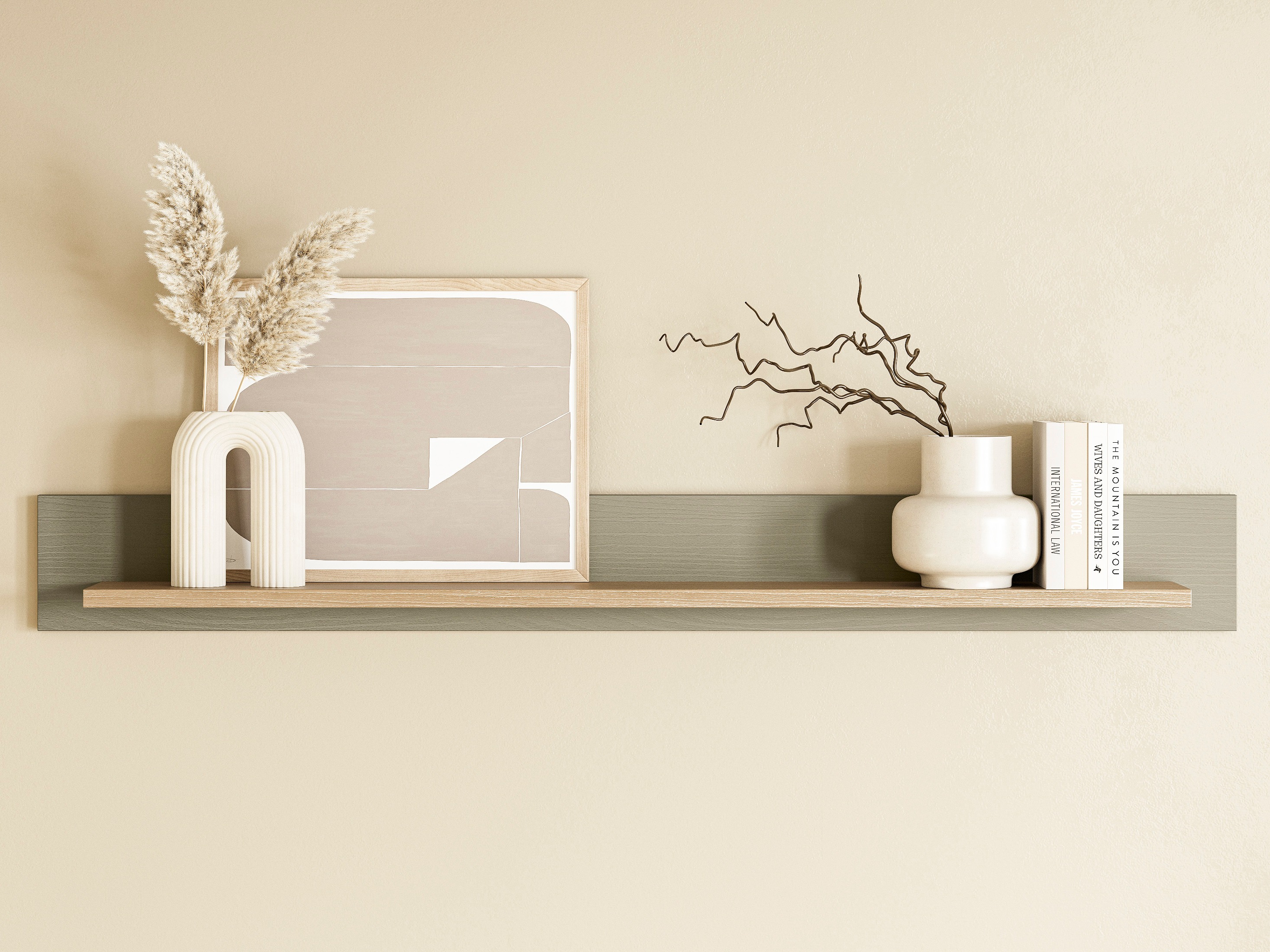 Fali polc Fermaru 109 (Poros zöld + Tölgy)