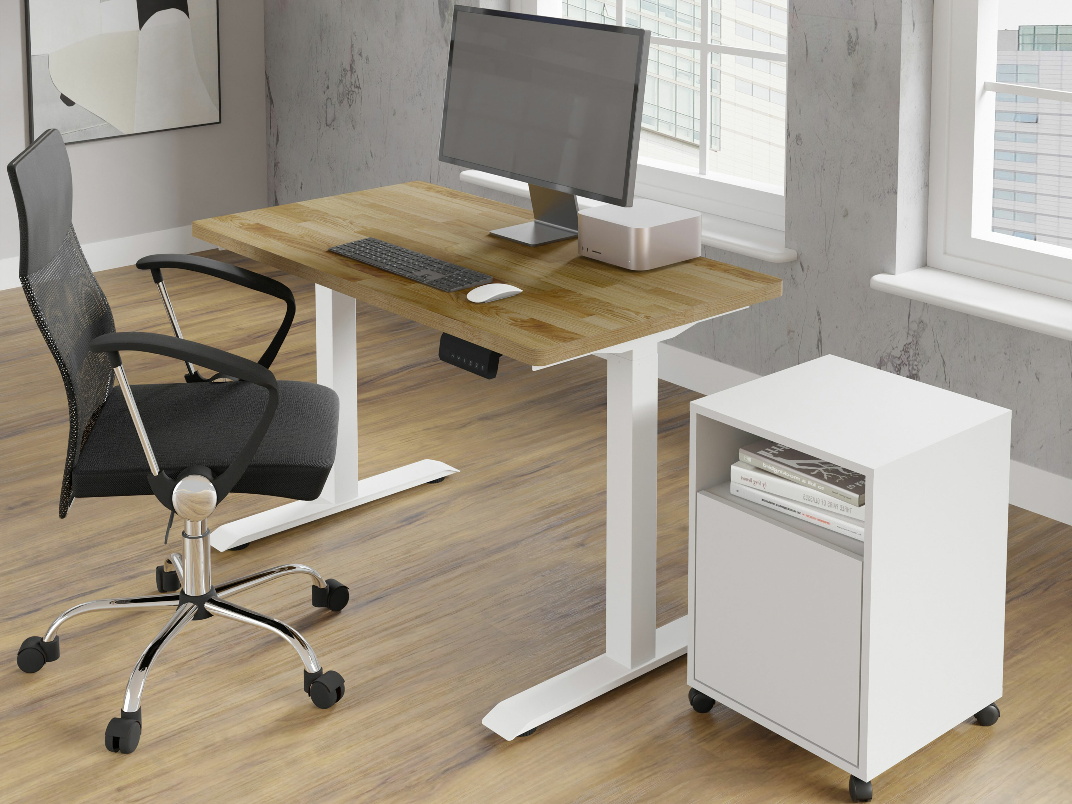 Állítható magasságú íróasztal Buffalo 200 (Fehér)