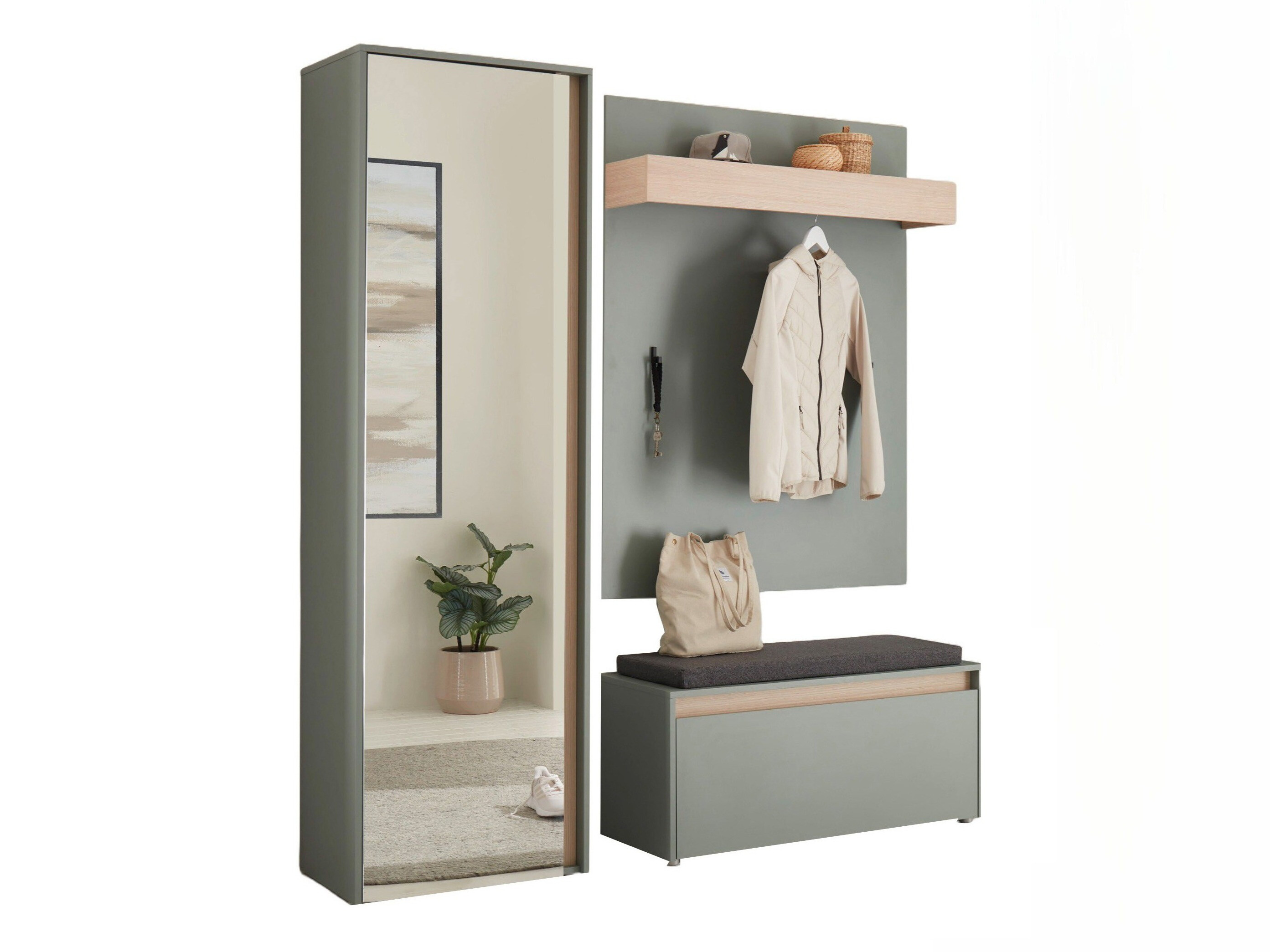 Előszoba garnitúra Elbsori 167 (Zöld)