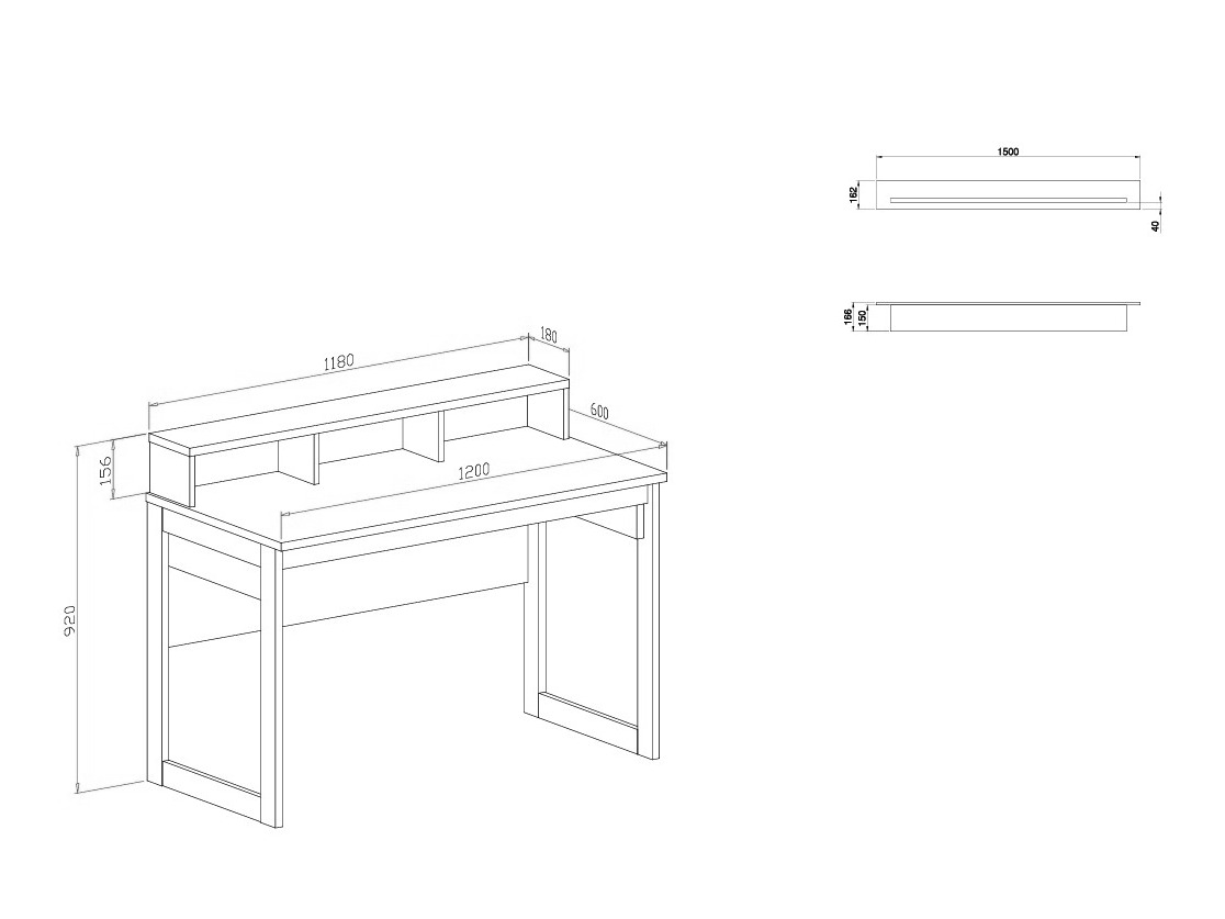 Íróasztal Fermaru 115 (Poros zöld + Tölgy)