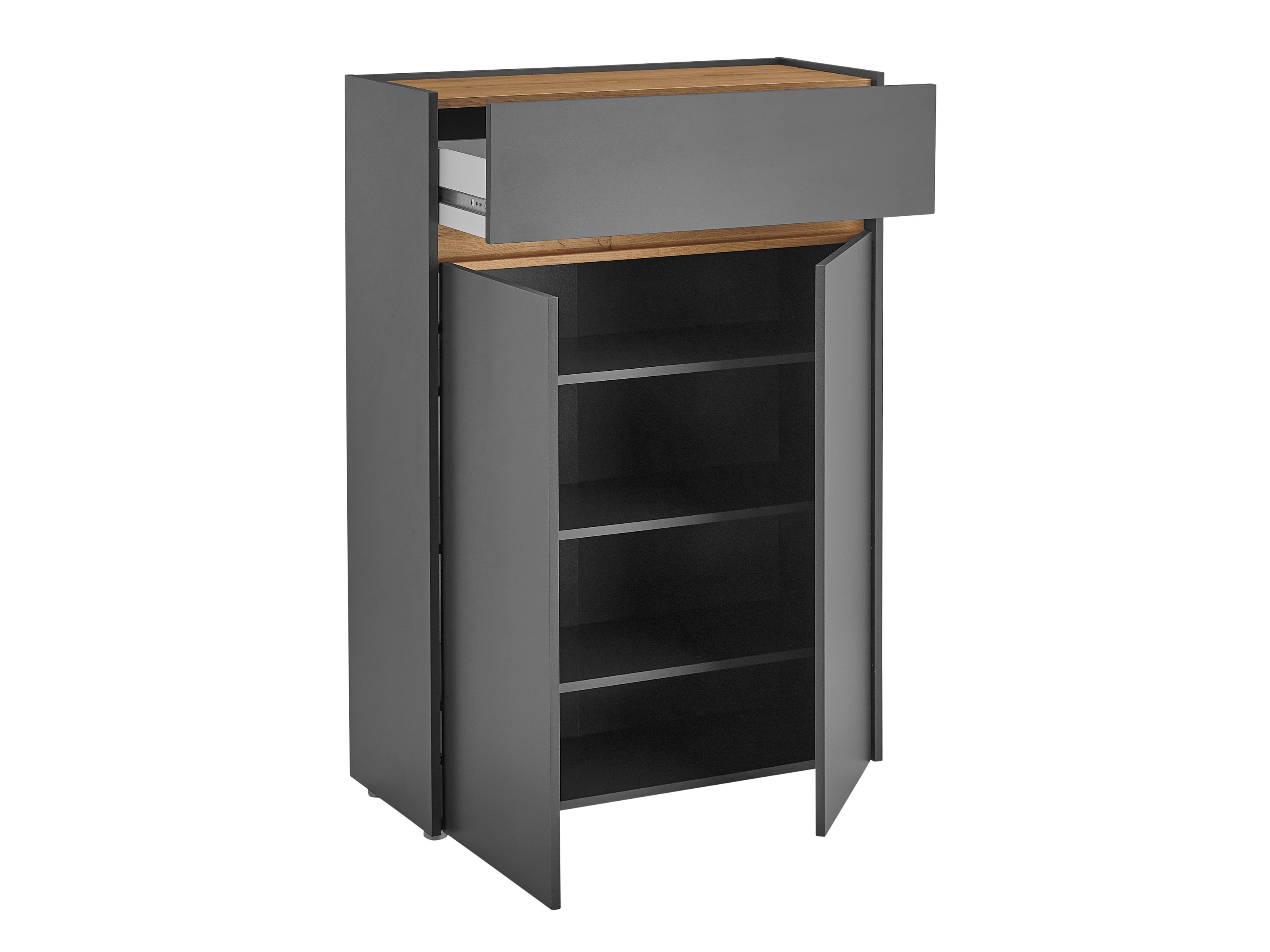 Cipőtároló Elbsori 173 (Antracit + Wotan tölgy)