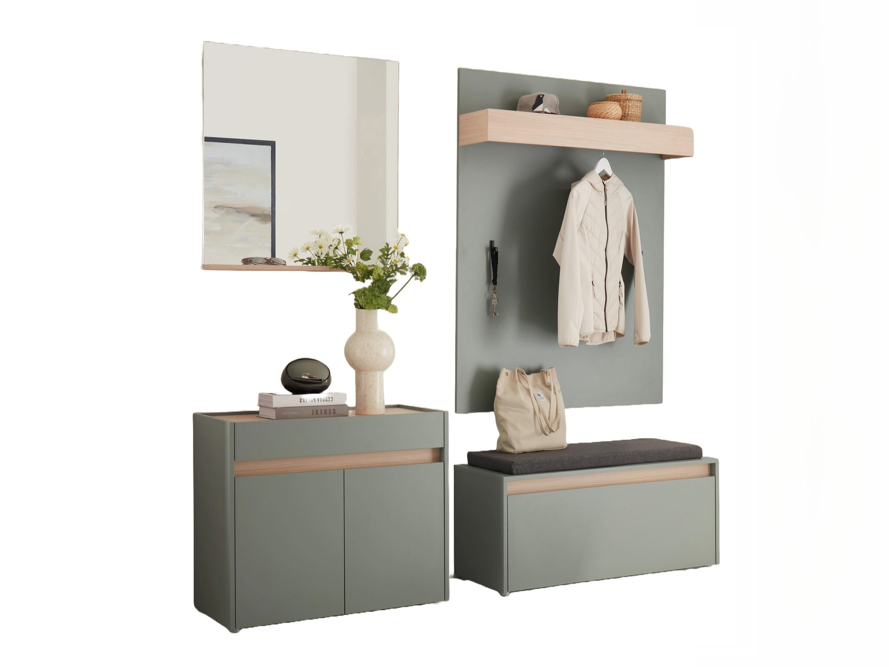 Előszoba garnitúra Elbsori 168 (Zöld)