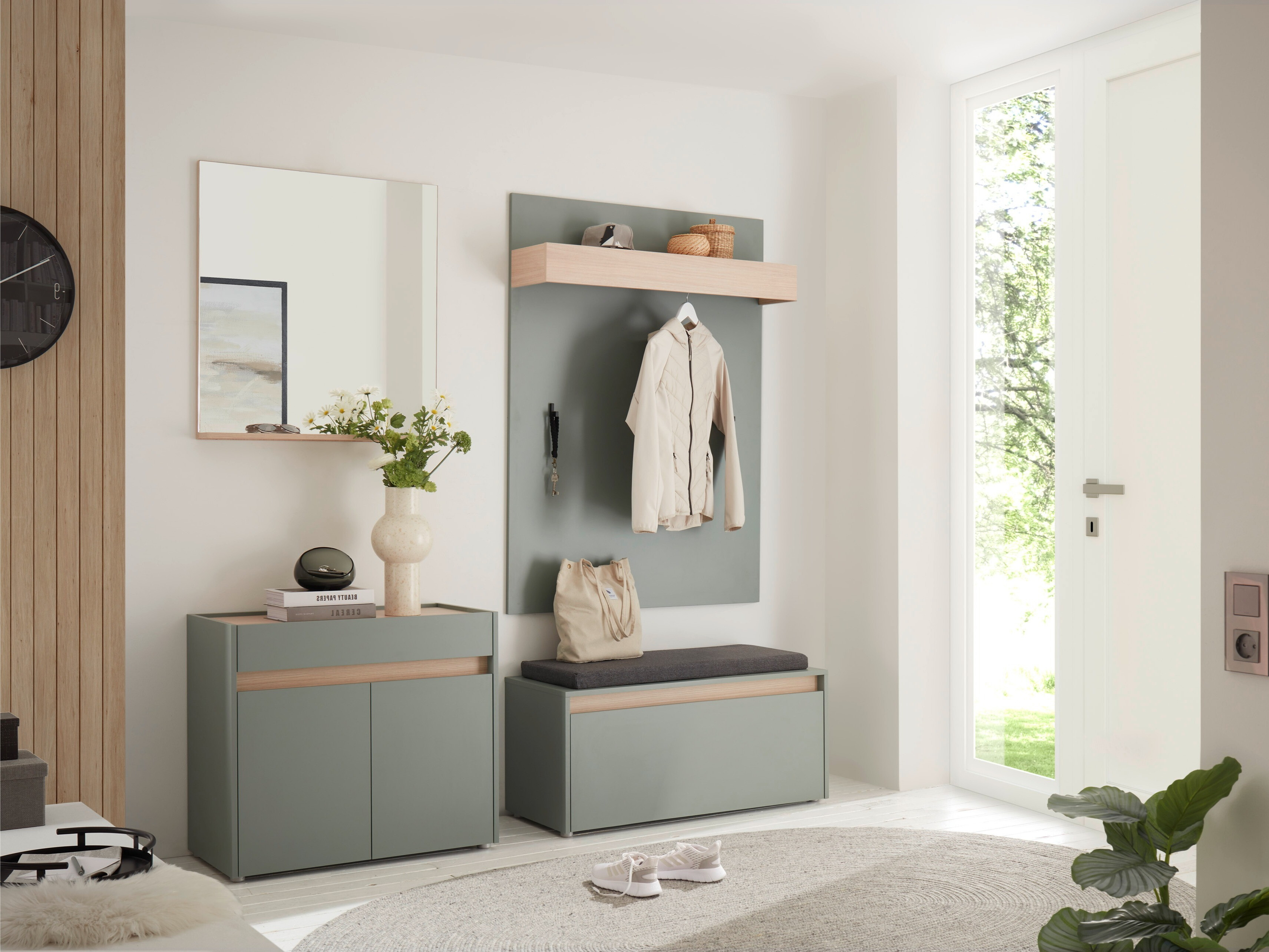 Előszoba garnitúra Elbsori 168 (Zöld)