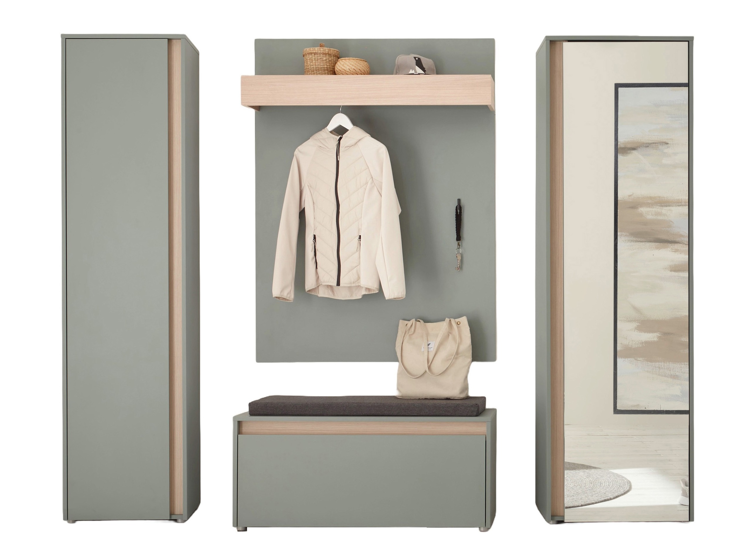 Előszoba garnitúra Elbsori 169 (Zöld)