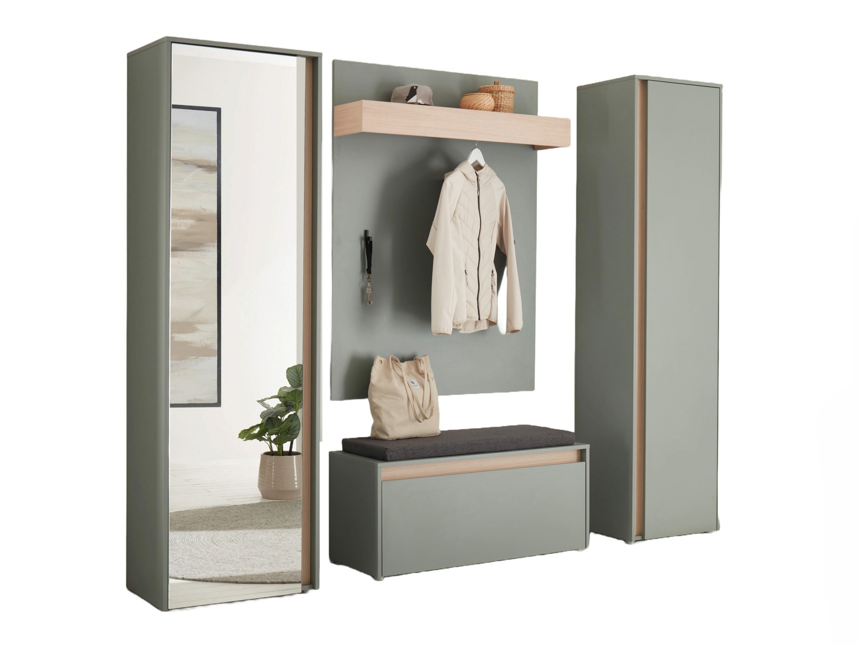 Előszoba garnitúra Elbsori 169 (Zöld)