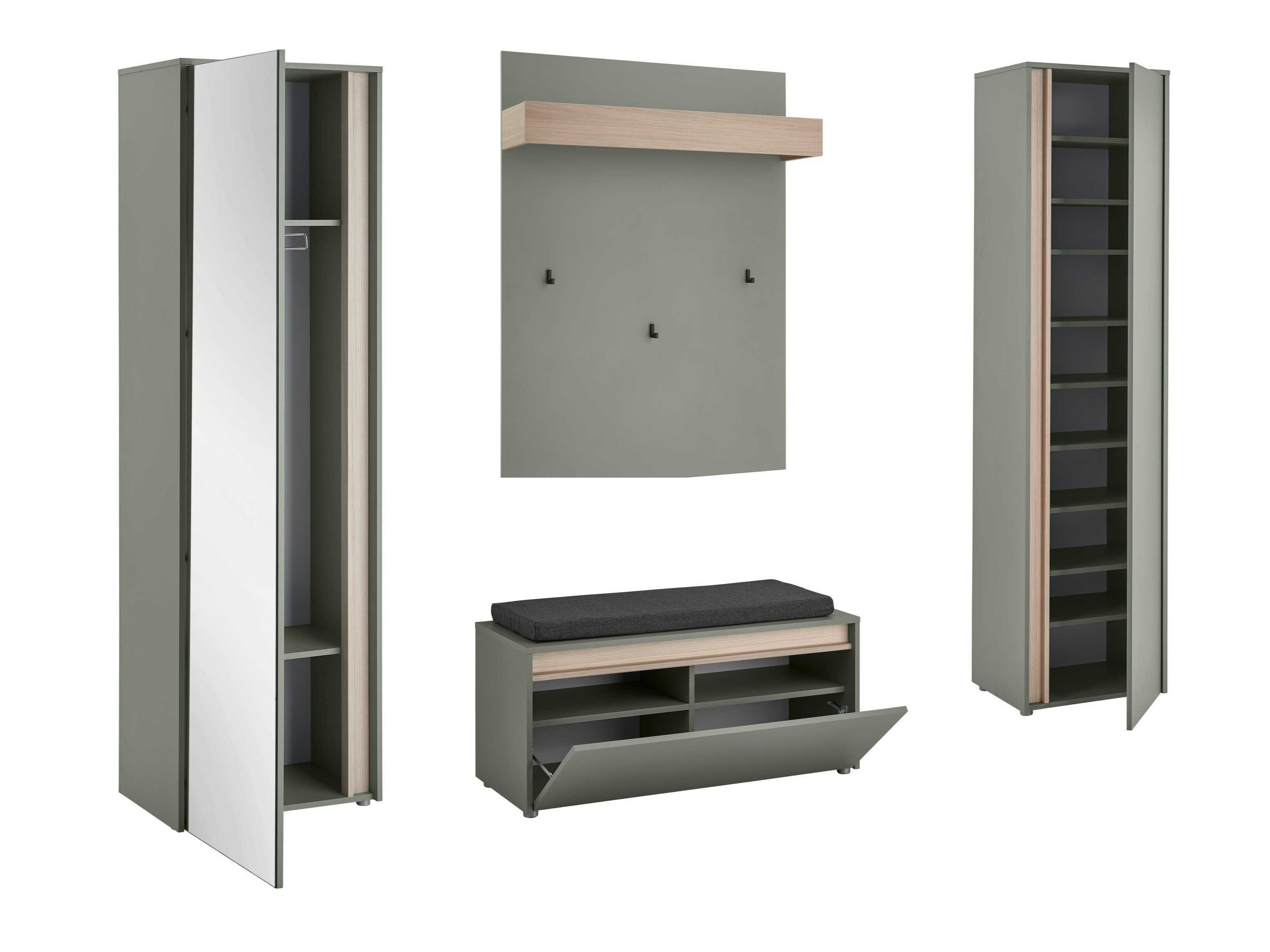 Előszoba garnitúra Elbsori 169 (Zöld)