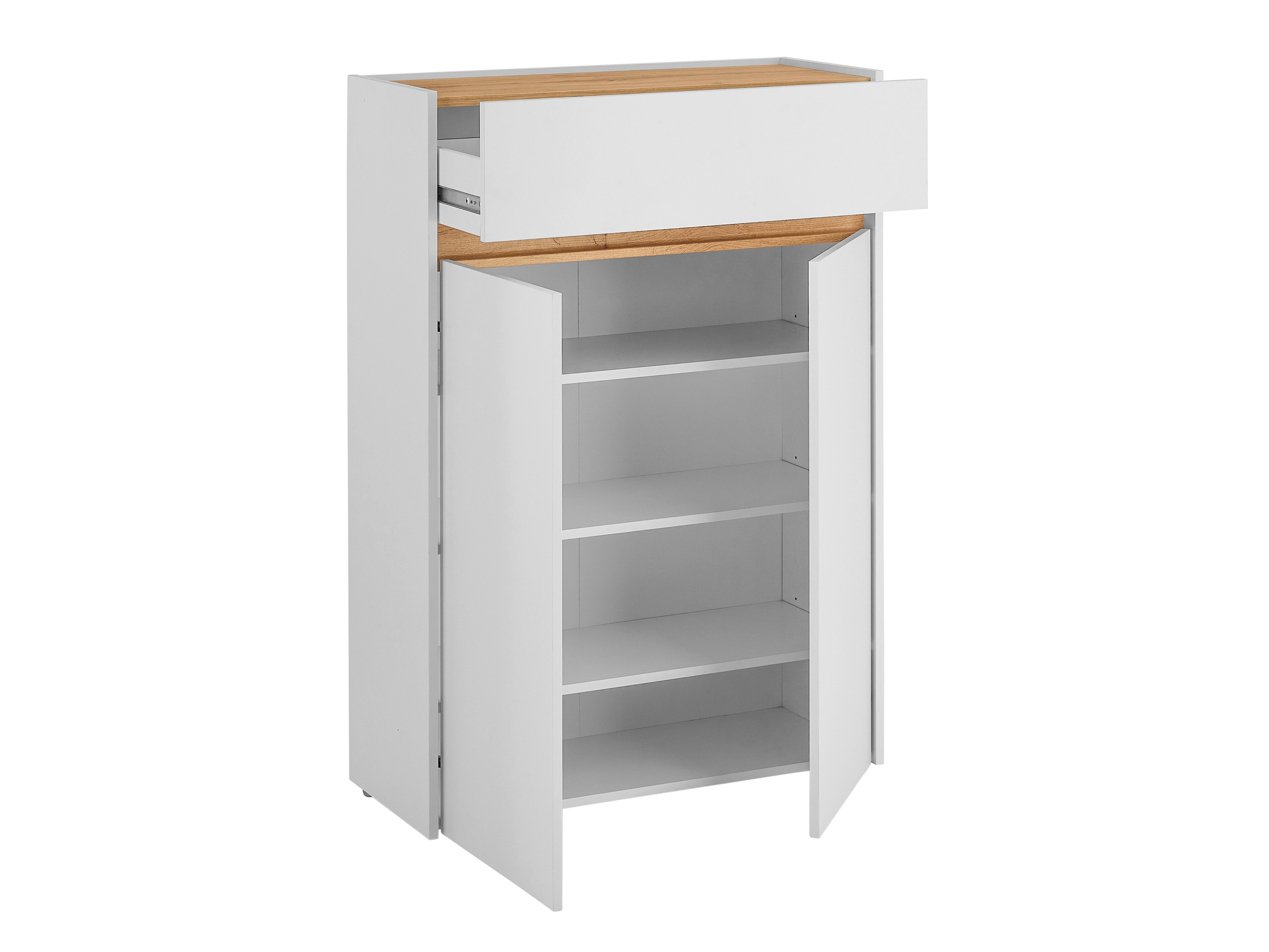 Előszoba garnitúra Elbsori 175 (Fehér + Wotan tölgy)