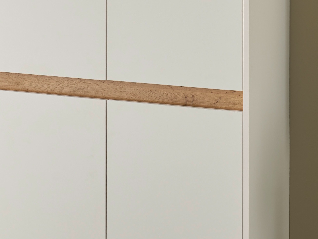 Előszoba garnitúra Elbsori 175 (Fehér + Wotan tölgy)