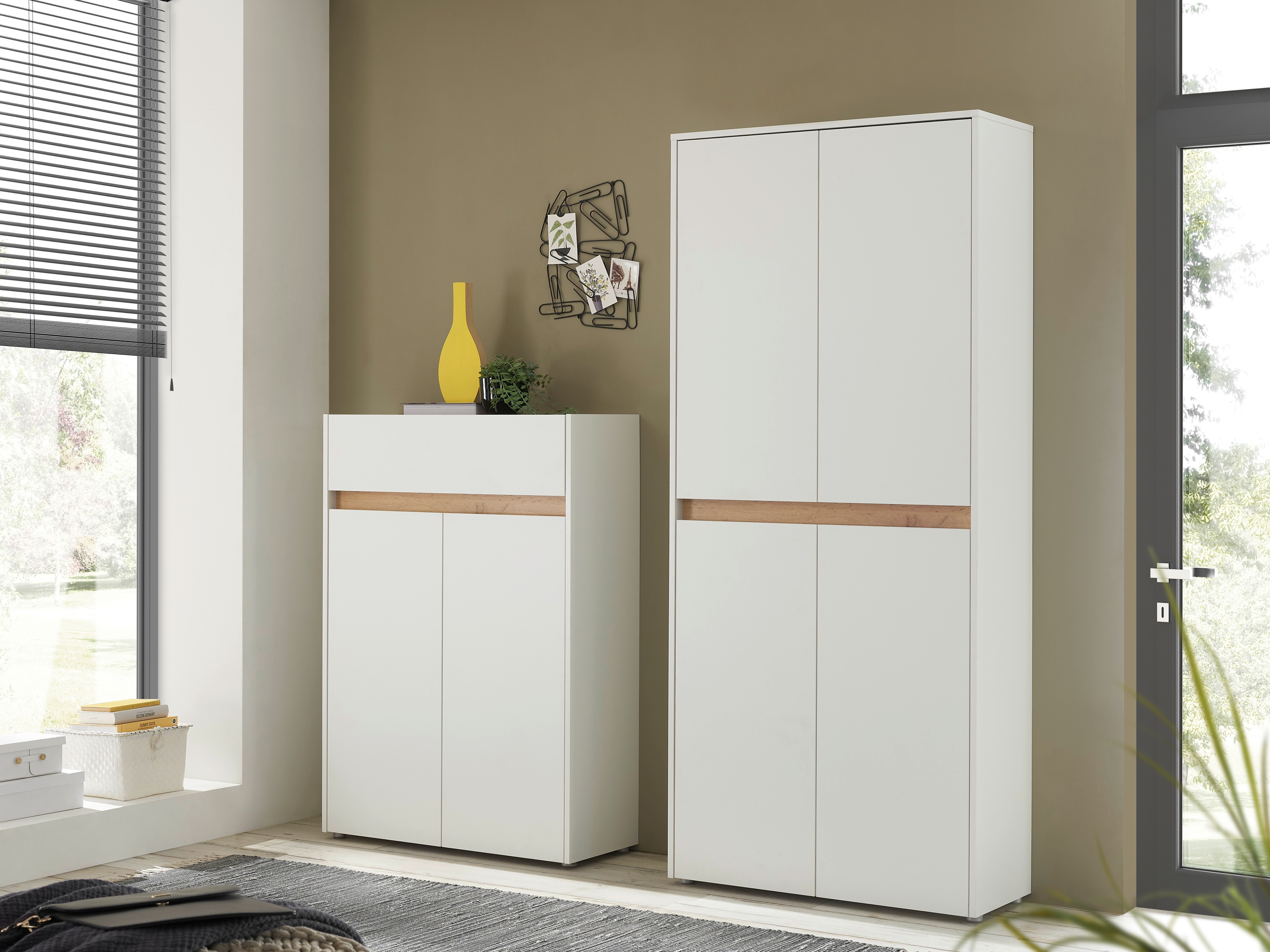 Könyvespolc Elbsori 174 (Fehér + Wotan tölgy)