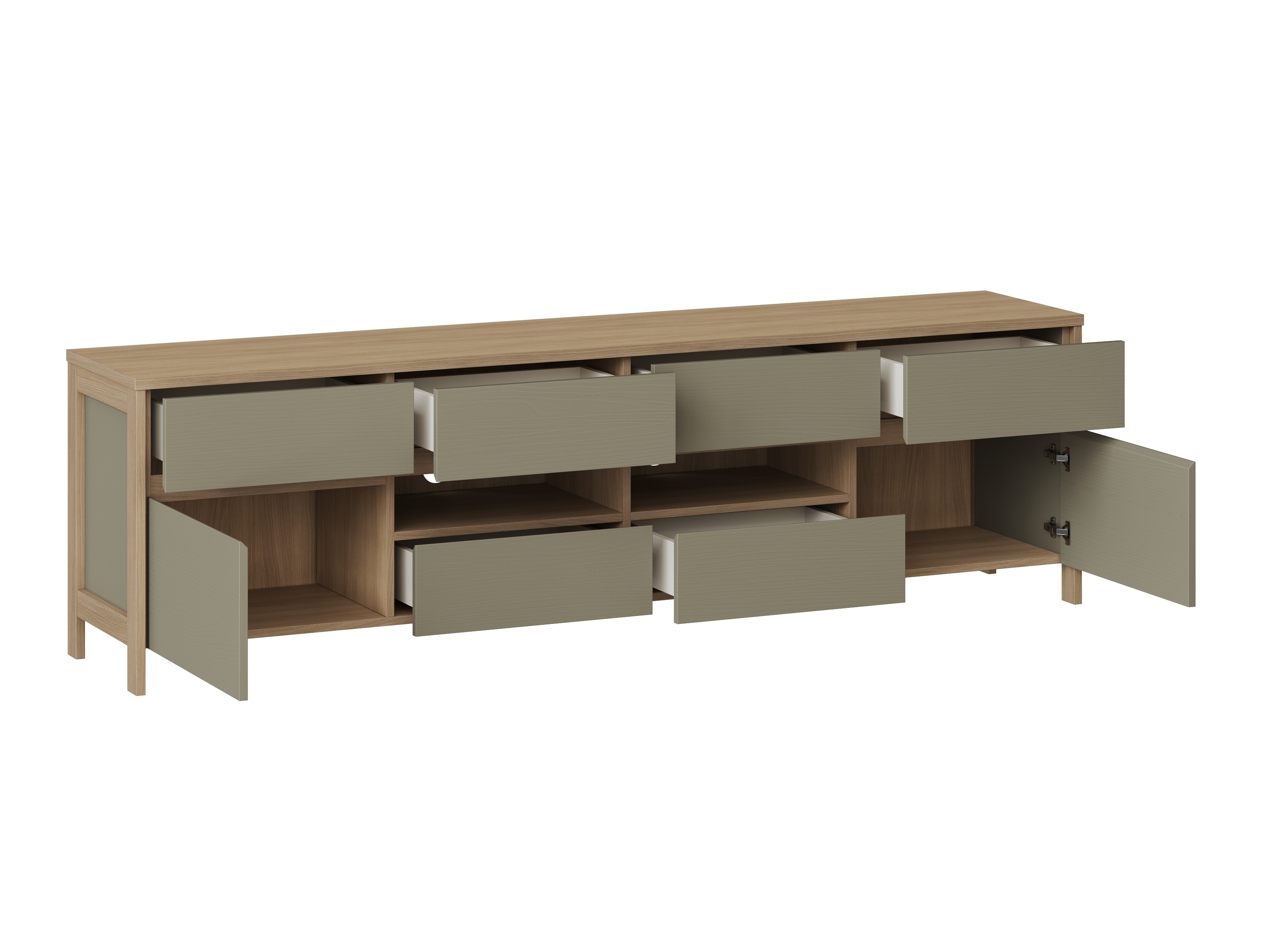 Nappali szett Fermaru 111 (Poros zöld + Tölgy)