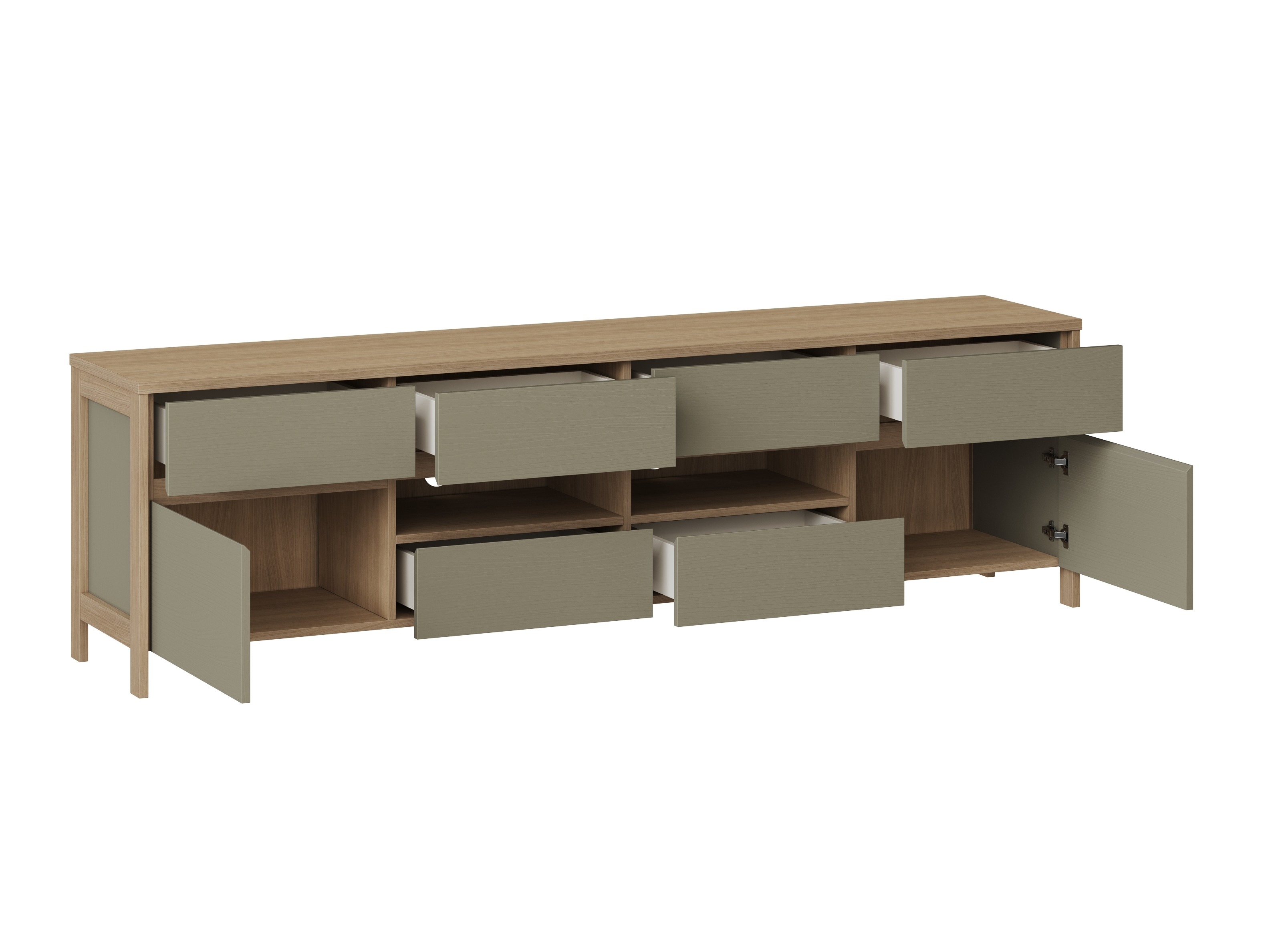 Nappali szett Fermaru 112 (Poros zöld + Tölgy)