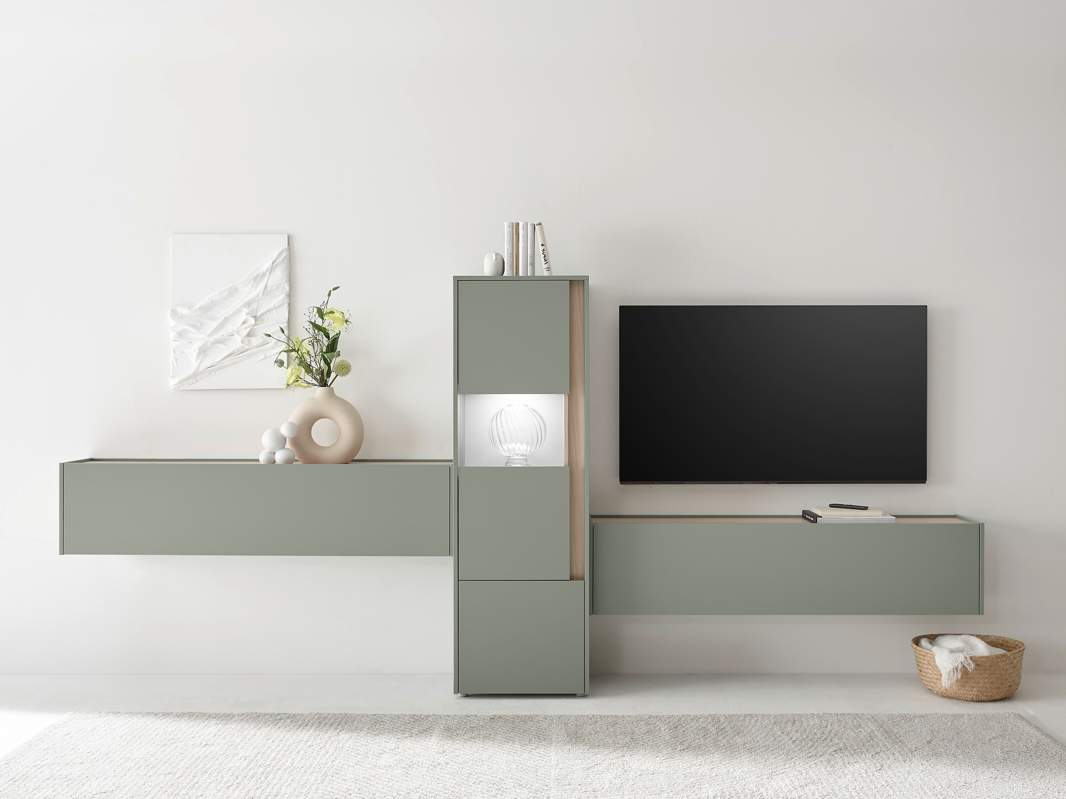 Nappali szett Elbsori 122 (Zöld + Tölgy)