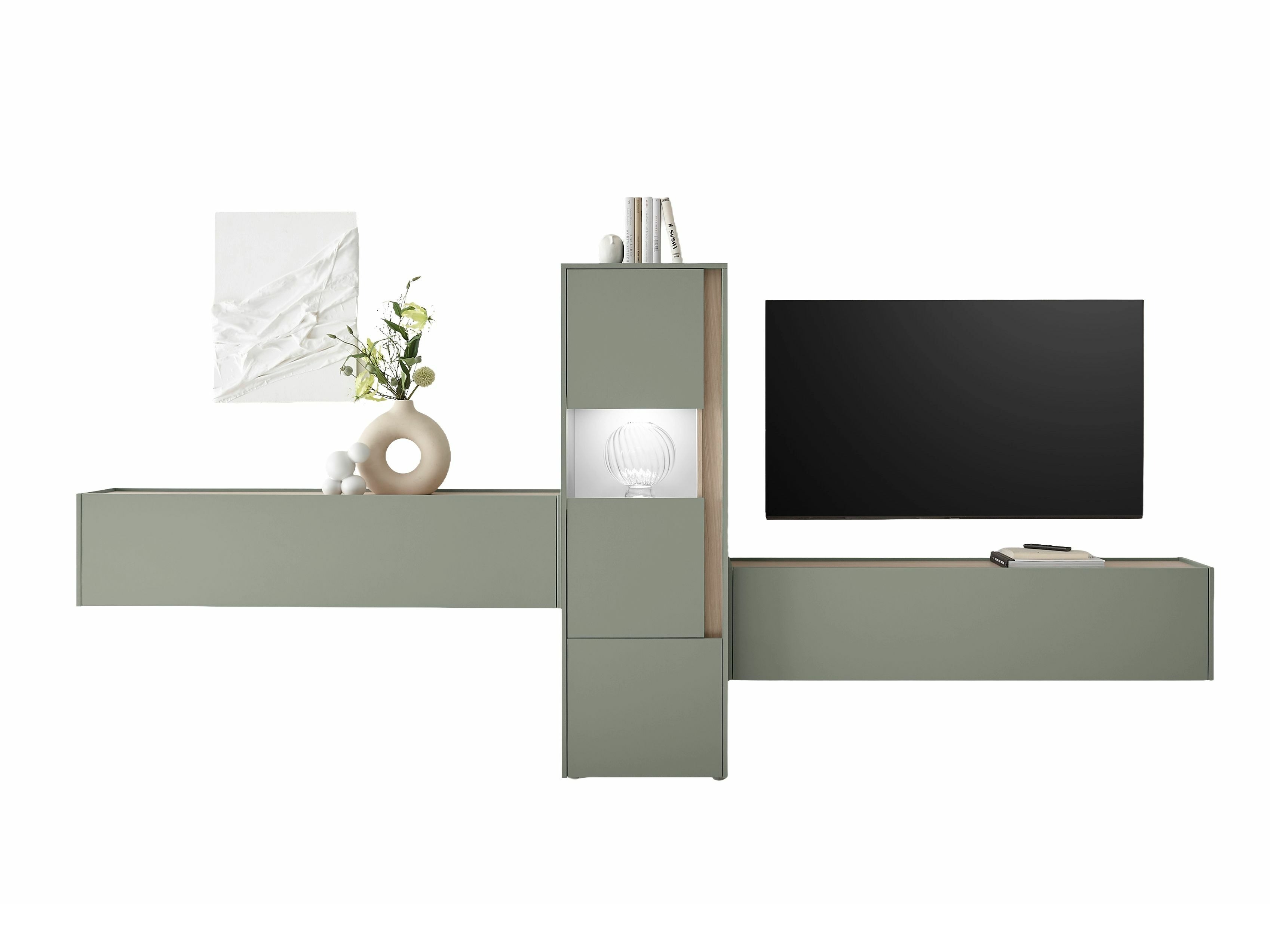 Nappali szett Elbsori 122 (Zöld + Tölgy)