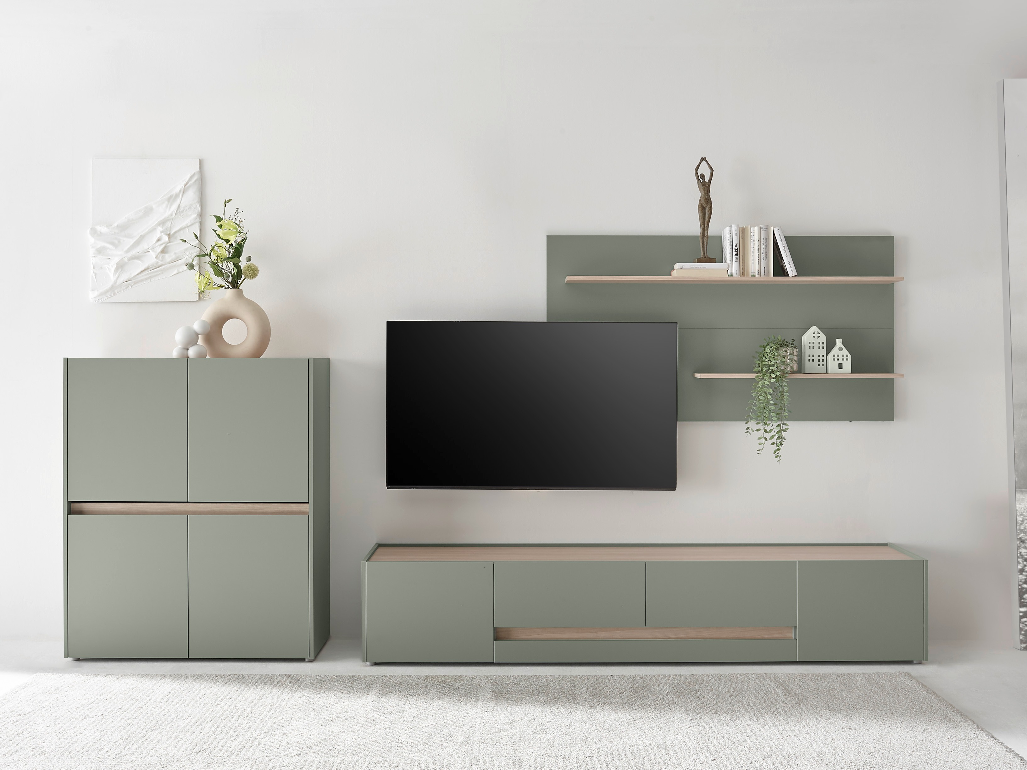 Nappali szett Elbsori 127 (Zöld + Tölgy)