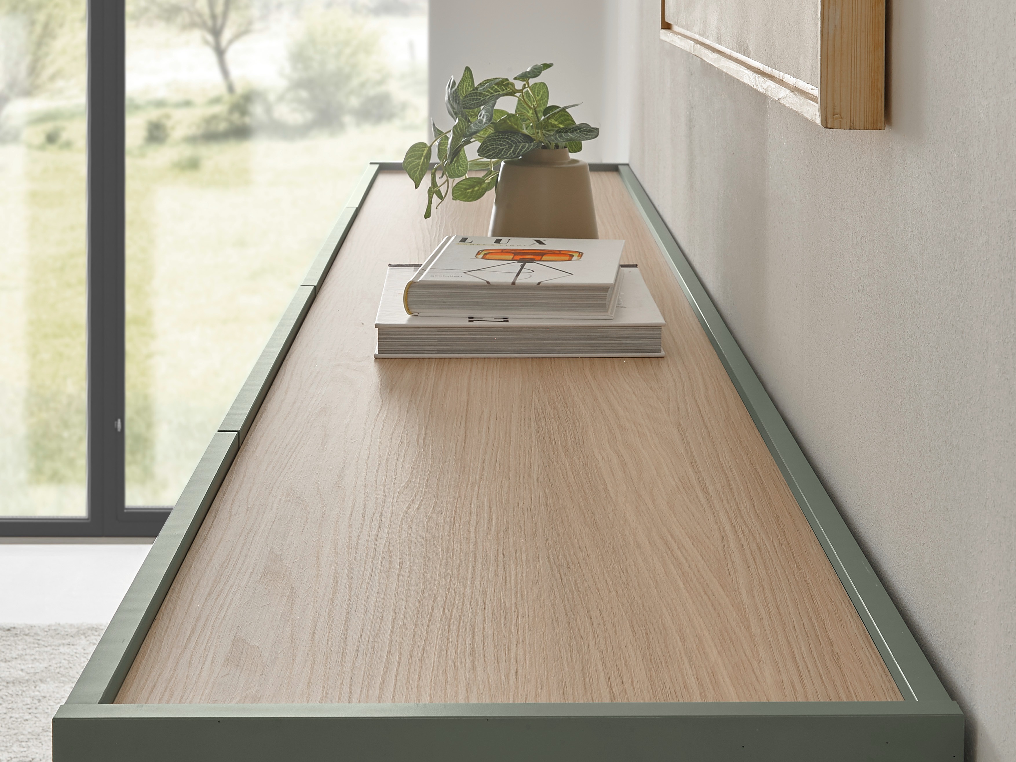 Nappali szett Elbsori 132 (Zöld + Tölgy)