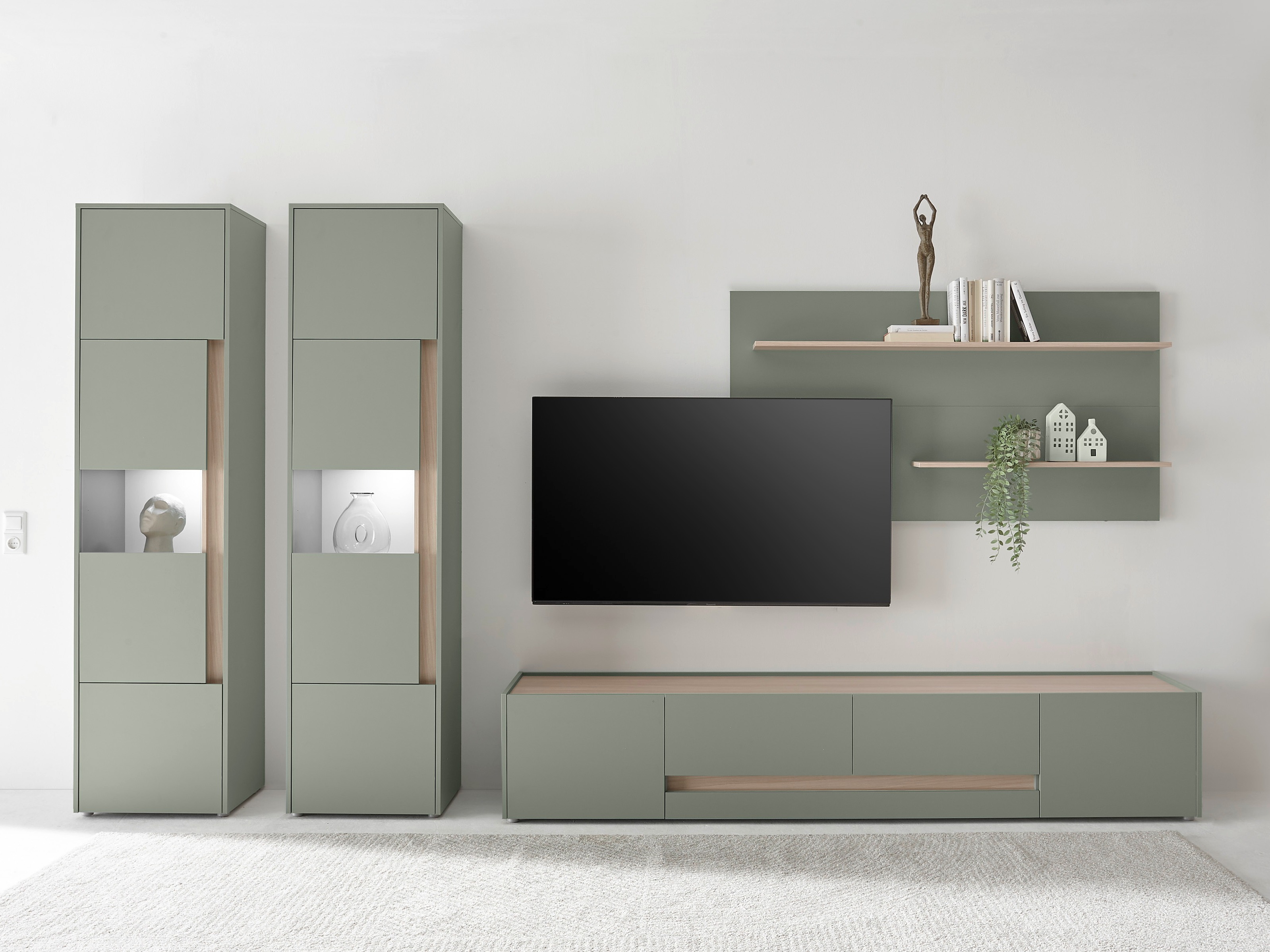 Nappali szett Elbsori 132 (Zöld + Tölgy)