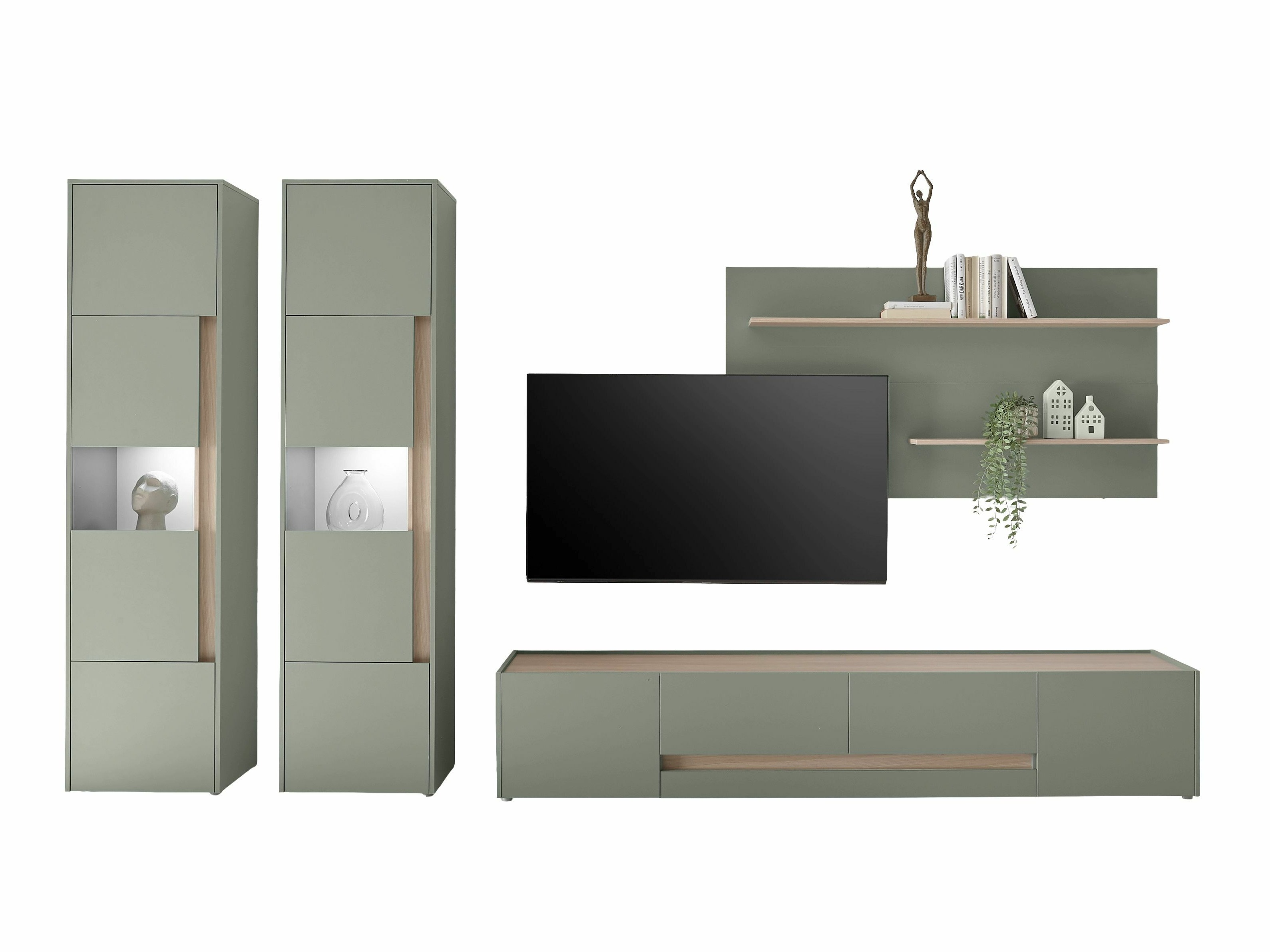 Nappali szett Elbsori 132 (Zöld + Tölgy)