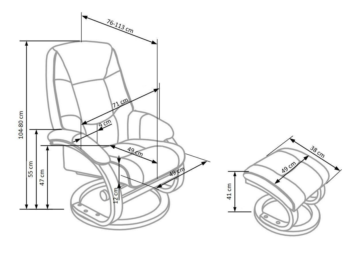 Fotel Houston 573 (Fekete)