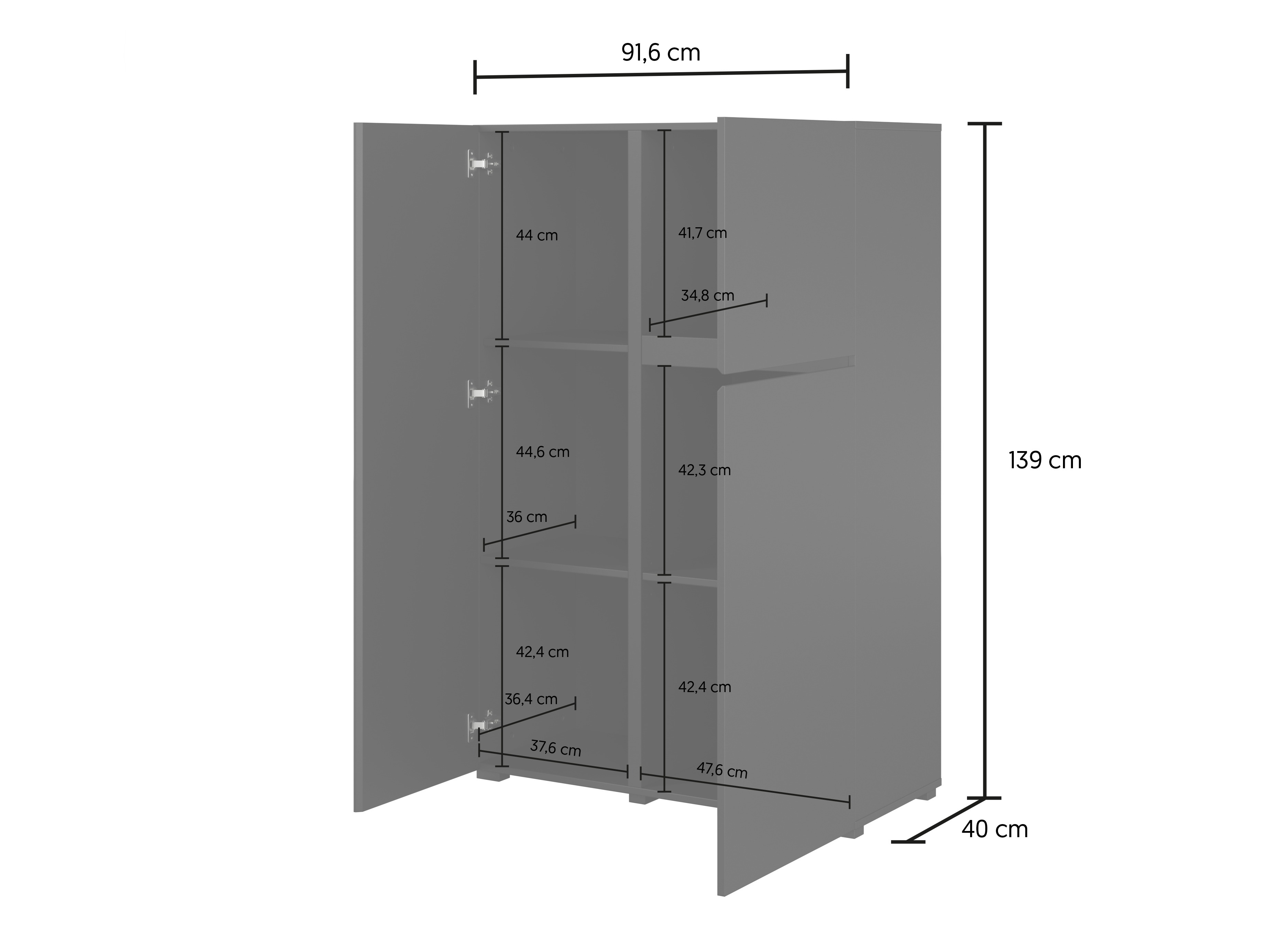 Könyvespolc Elbleve 102 (Fehér)