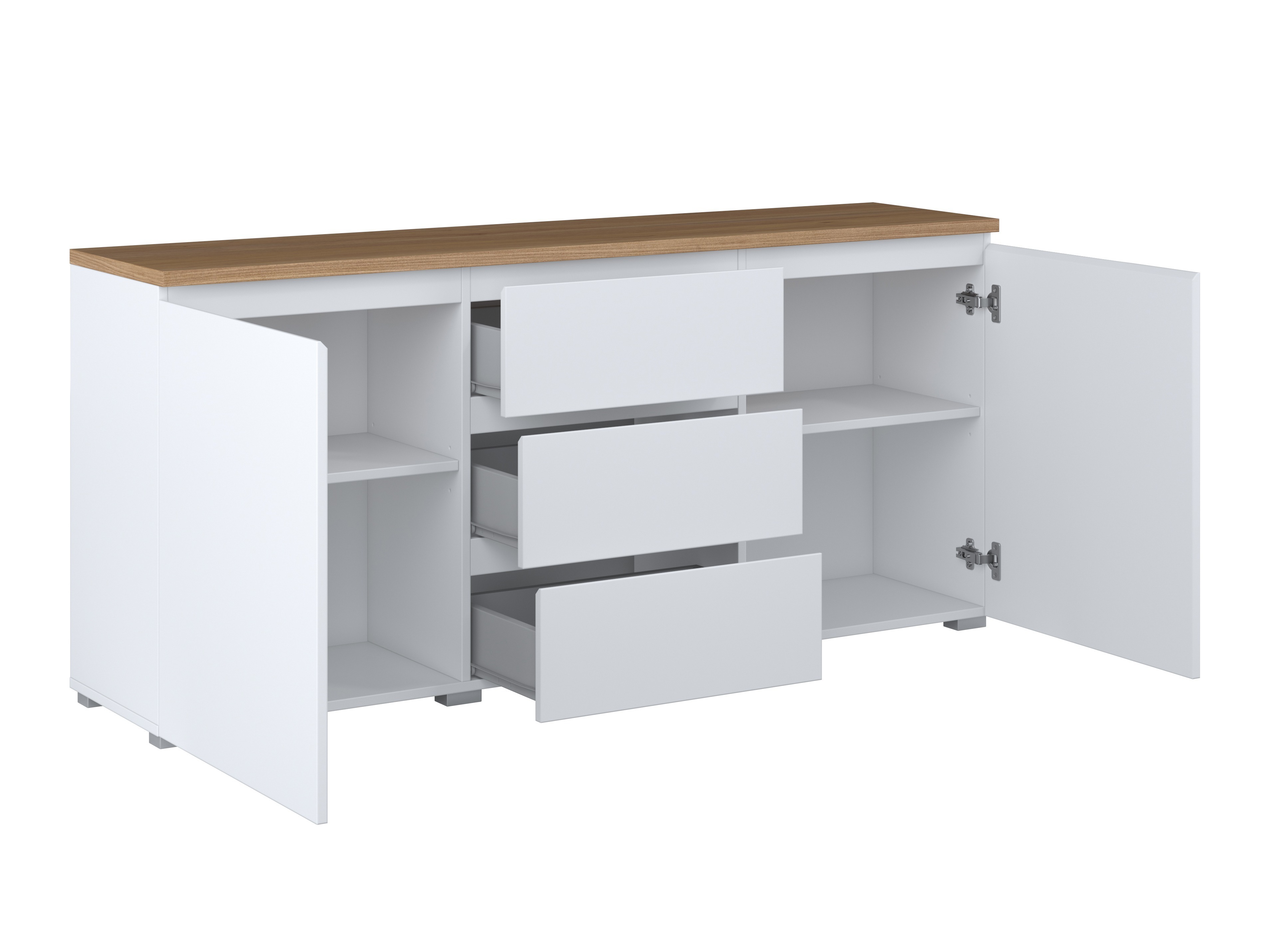 Komód Baletu 106 (Fehér + Tölgy)