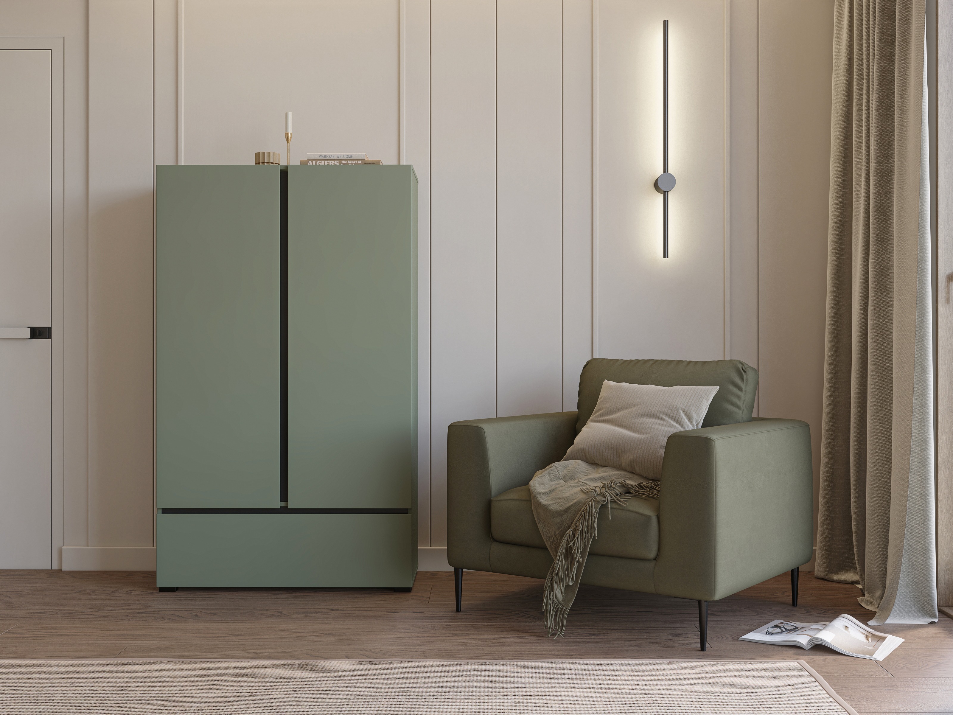 Könyvespolc Alfere 122 (Zöld)