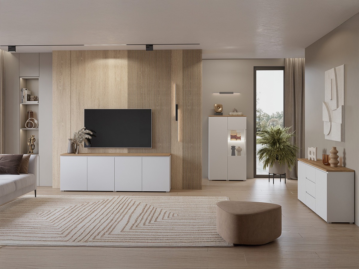 Könyvespolc Baletu 108 (Fehér + Tölgy)