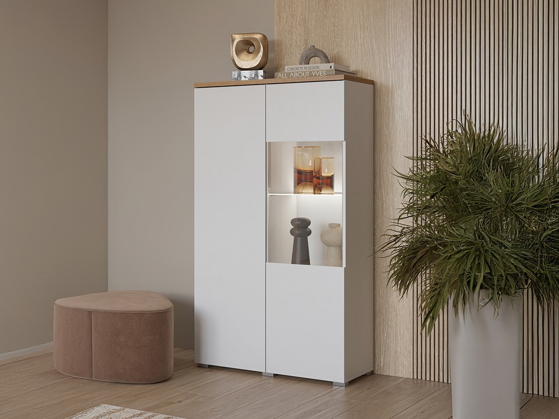 Könyvespolc Baletu 108 (Fehér + Tölgy)