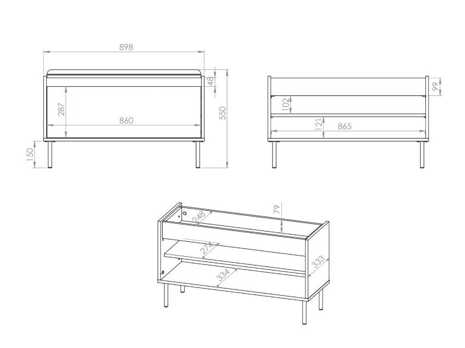 Cipőtároló Tivorlo 107