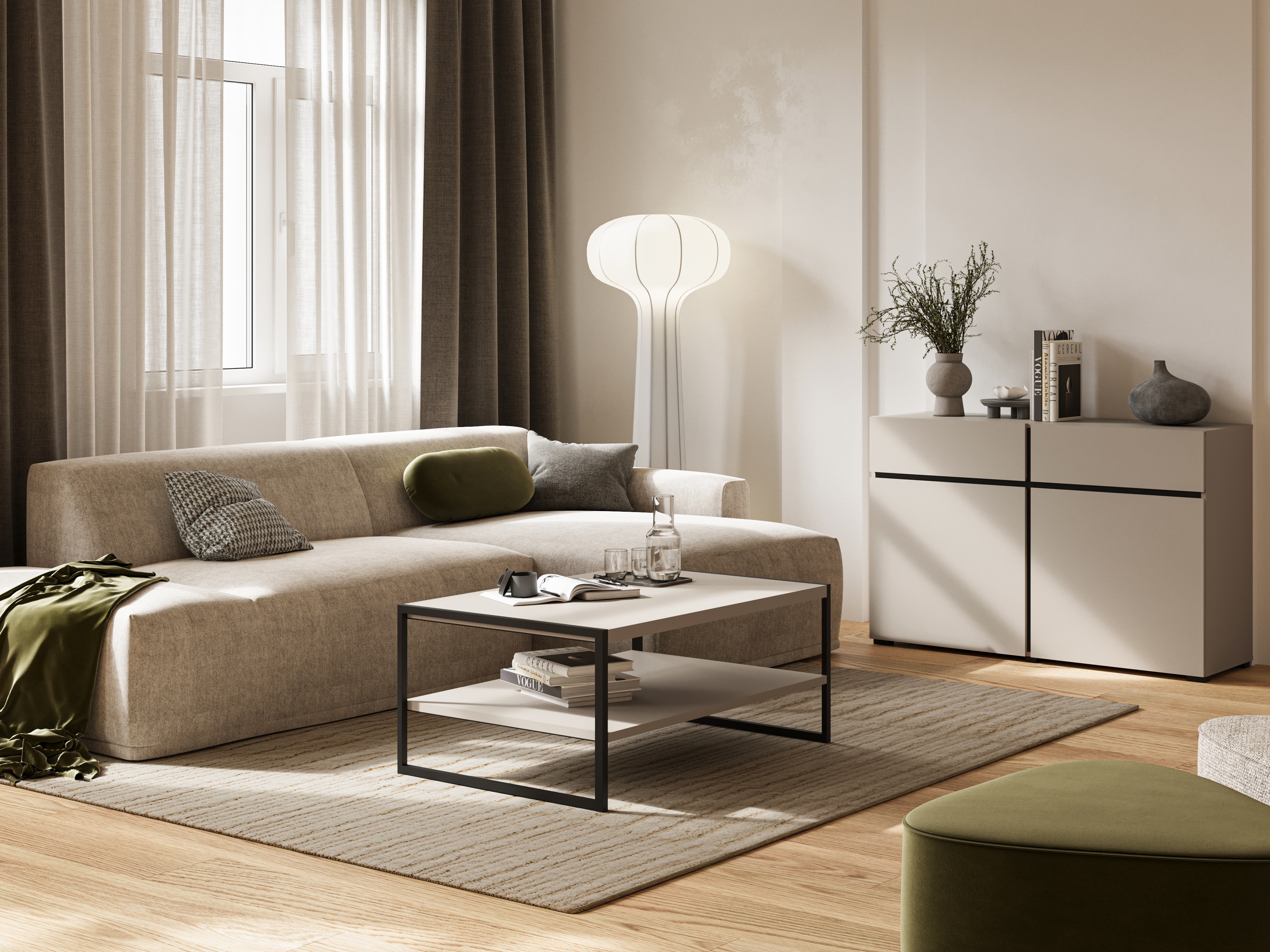 Dohányzóasztal Austin 381 (Congo + Fekete)