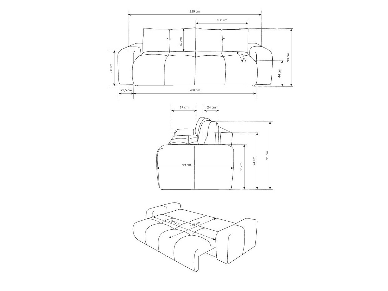 Kanapéágy Kingston 154 (Flow 16)