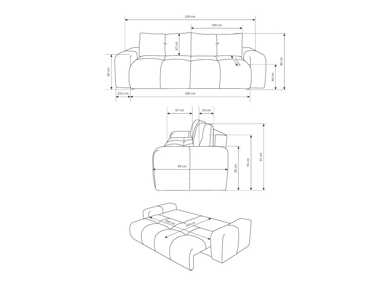 Kanapéágy Kingston 154 (Flow 17)