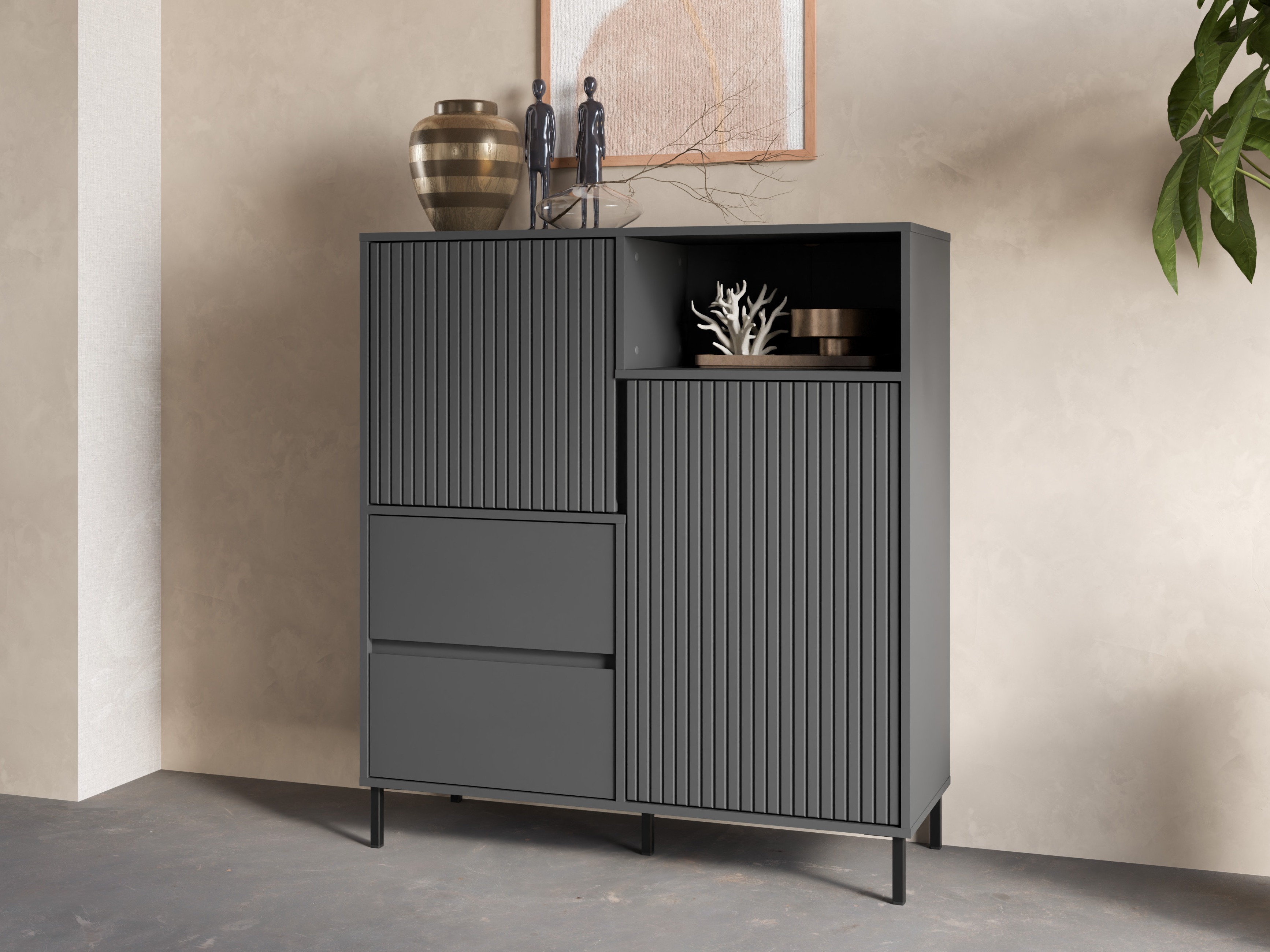 Komód Ruvrevi 104 (Antracit)