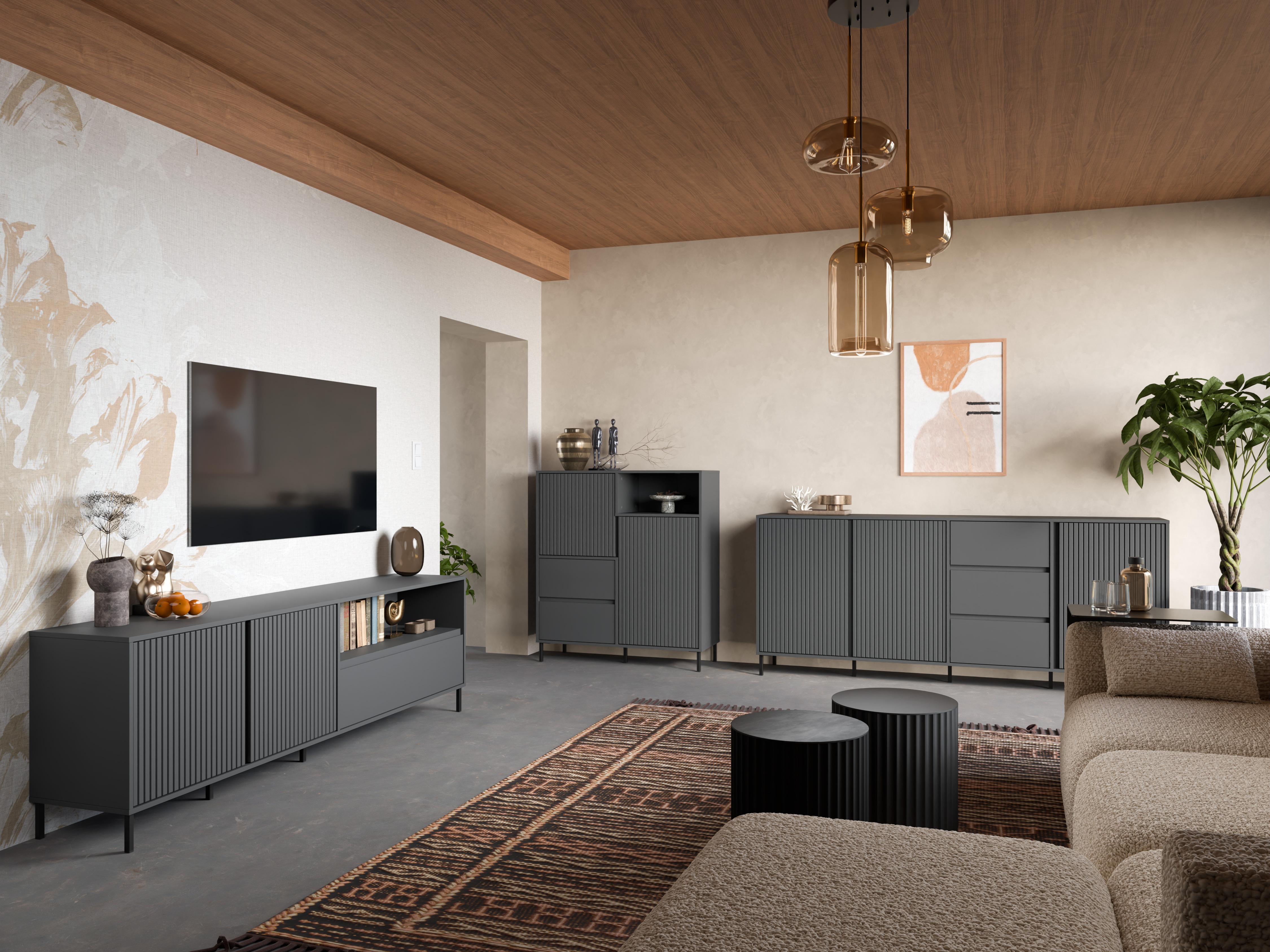 Komód Ruvrevi 104 (Antracit)