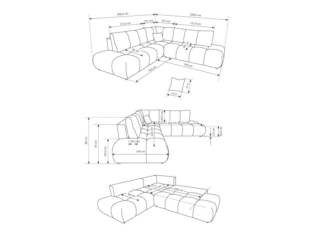 Sarokkanapé Kingston 197 (Flow 01)