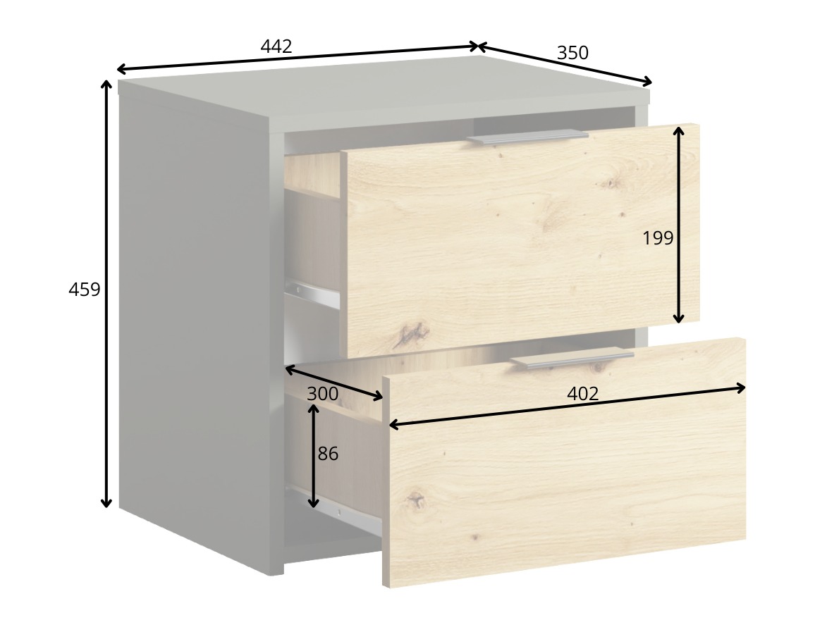 Éjjeliszekrény szett Tormiru 101