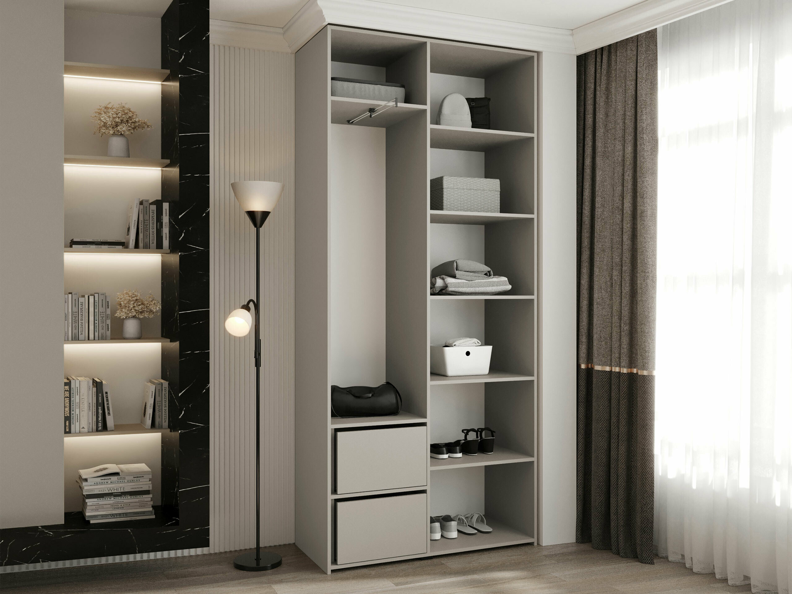 Gardróbszekrény Hartford 572 (Fehér)