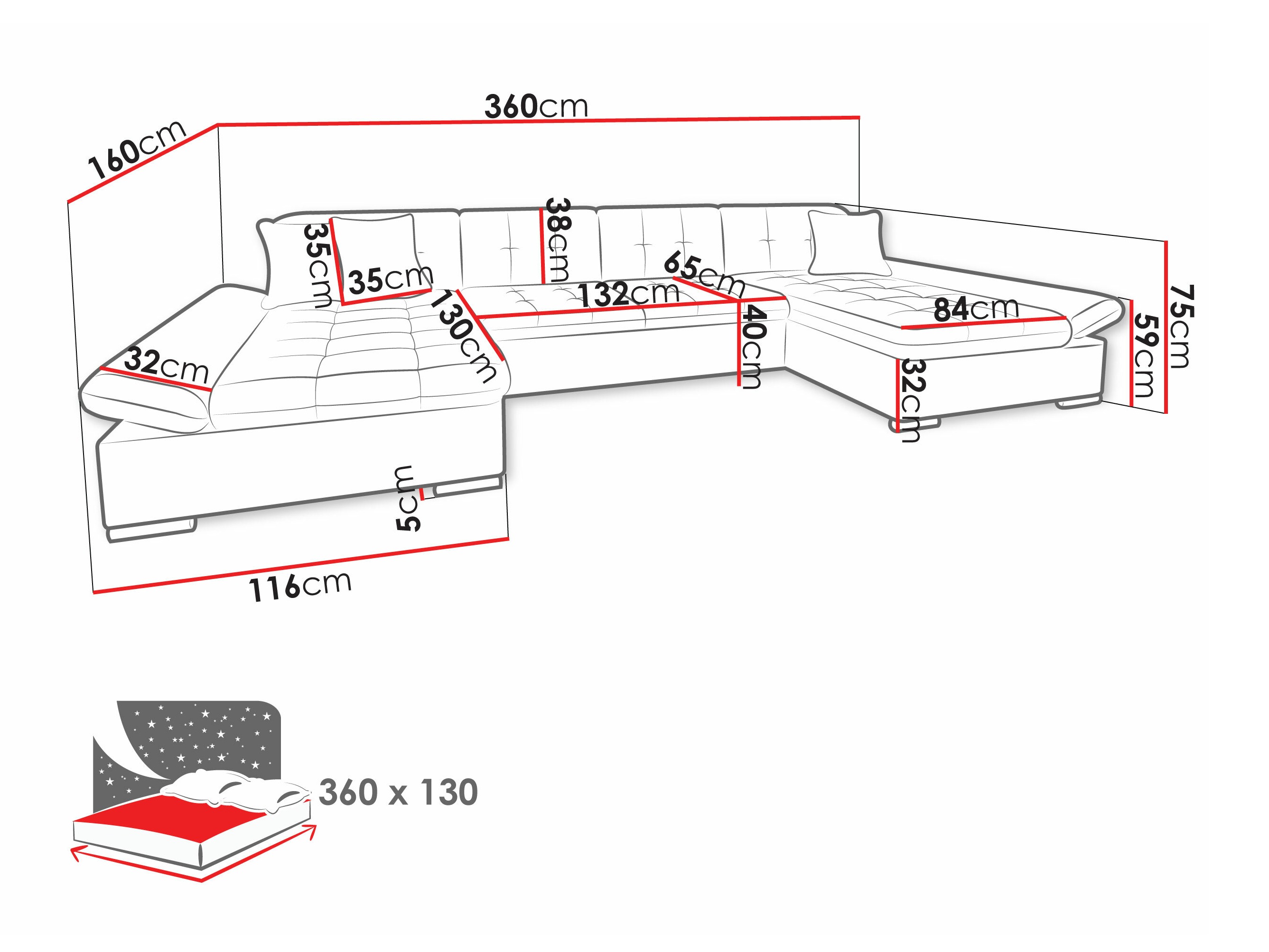 Sarokkanapé Comfivo Ficus I (Lux 05 + Lux 06)
