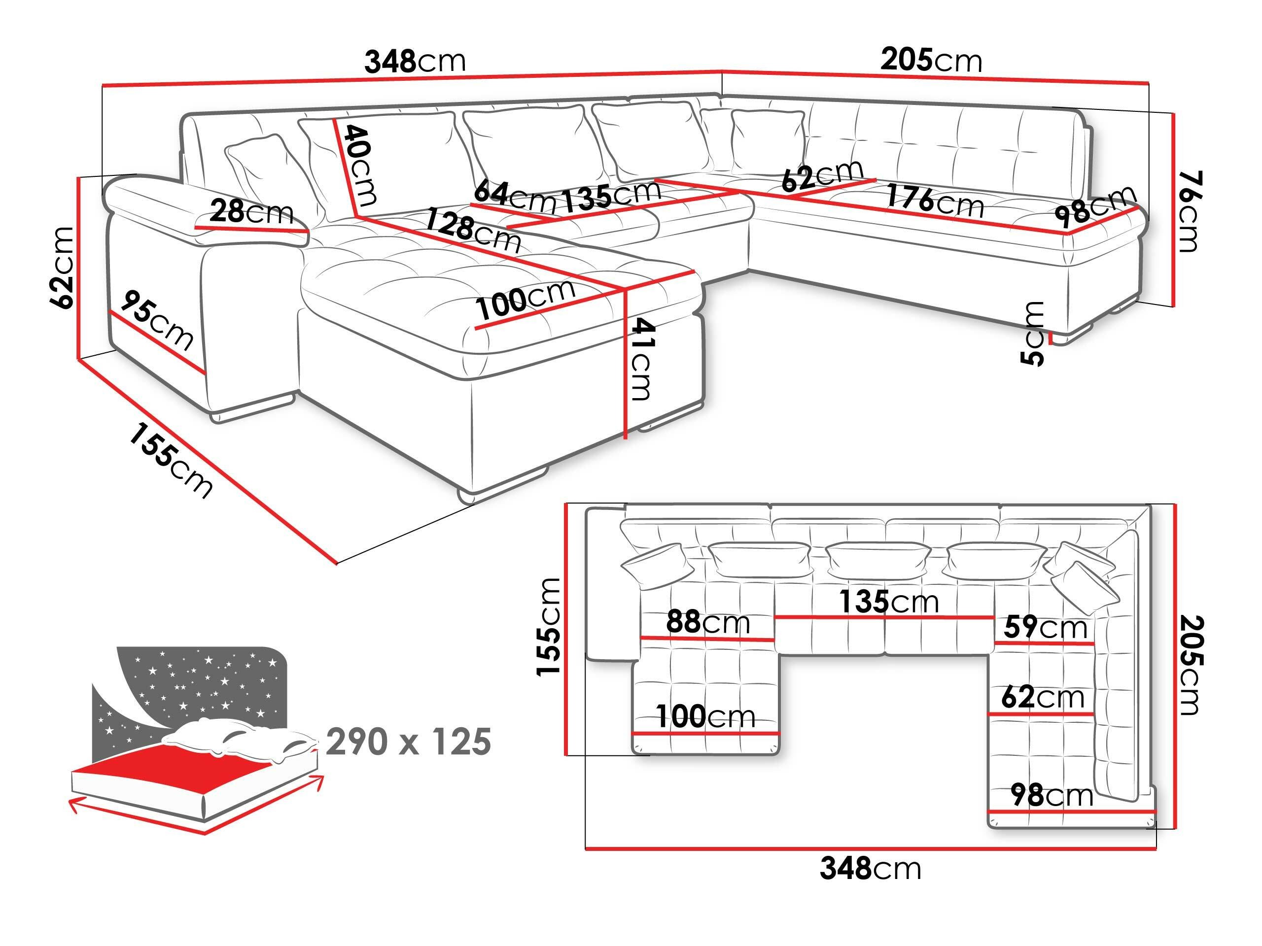 Sarokkanapé Comfivo Gemma IV (Lux 06 + Lux 06 + Lux 05)