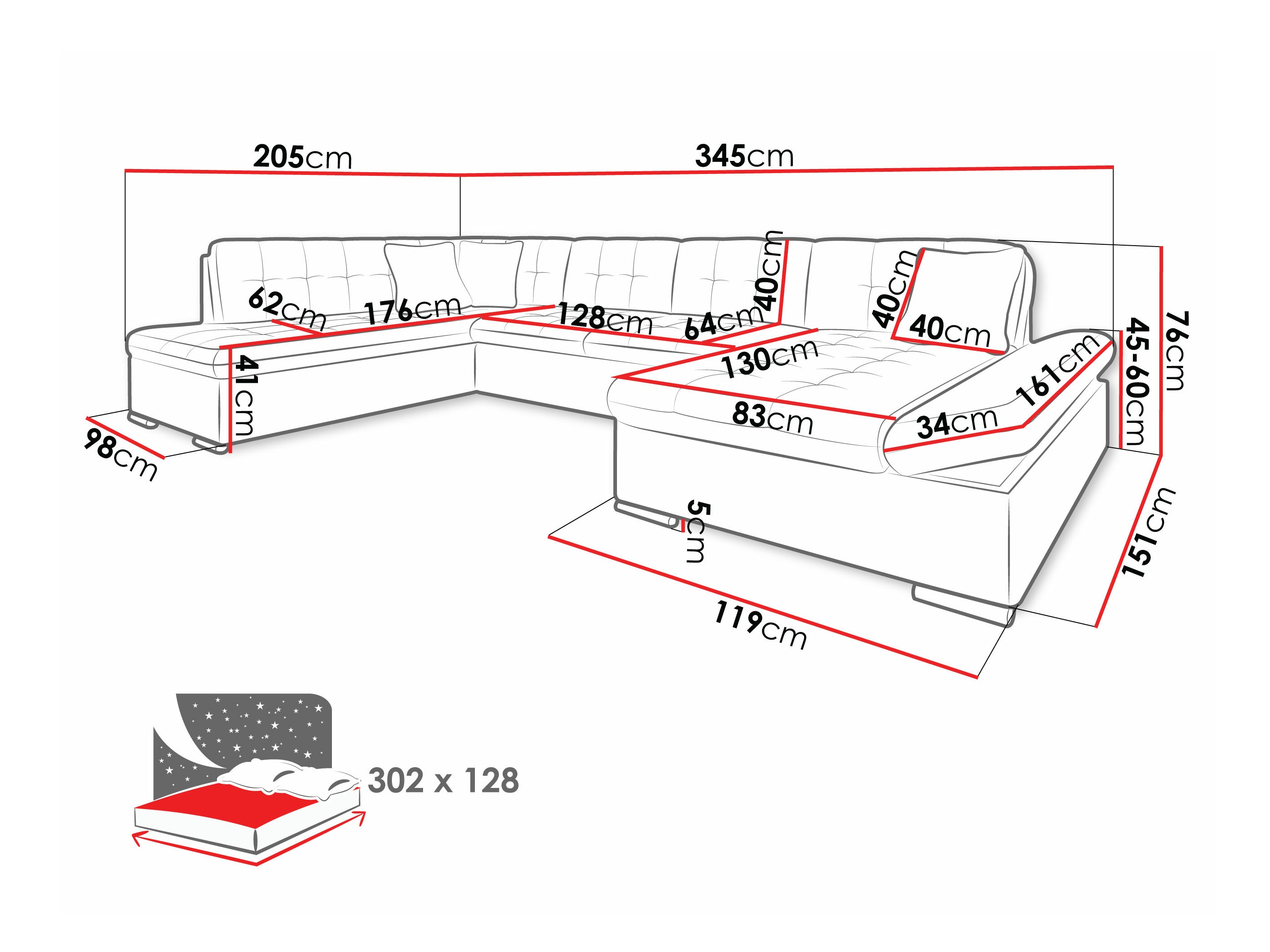 Sarokkanapé Comfivo Tilia (Lux 06 + Lux 05)
