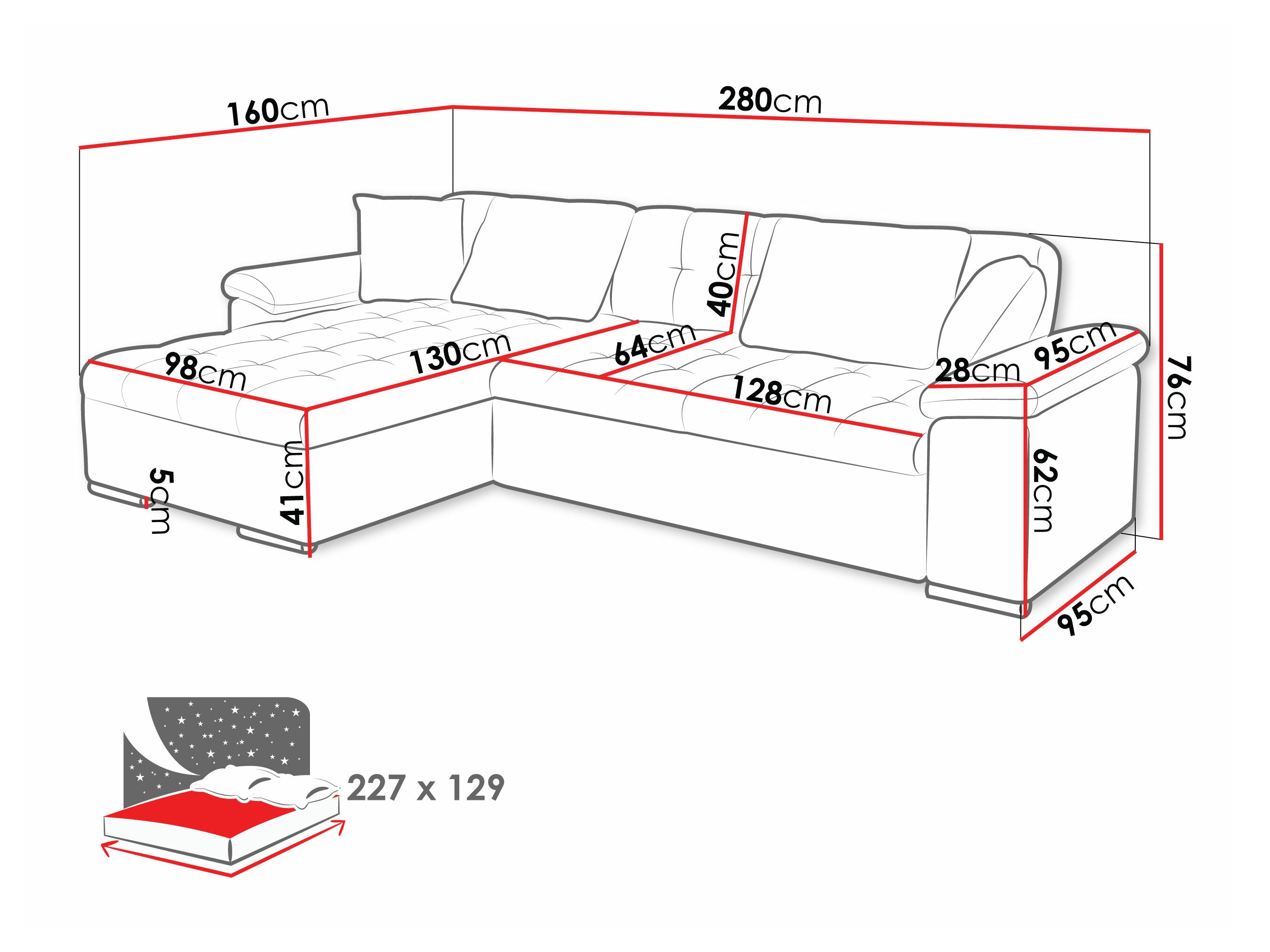 Sarokkanapé Comfivo Mica I (Lux 06 + Lux 05)