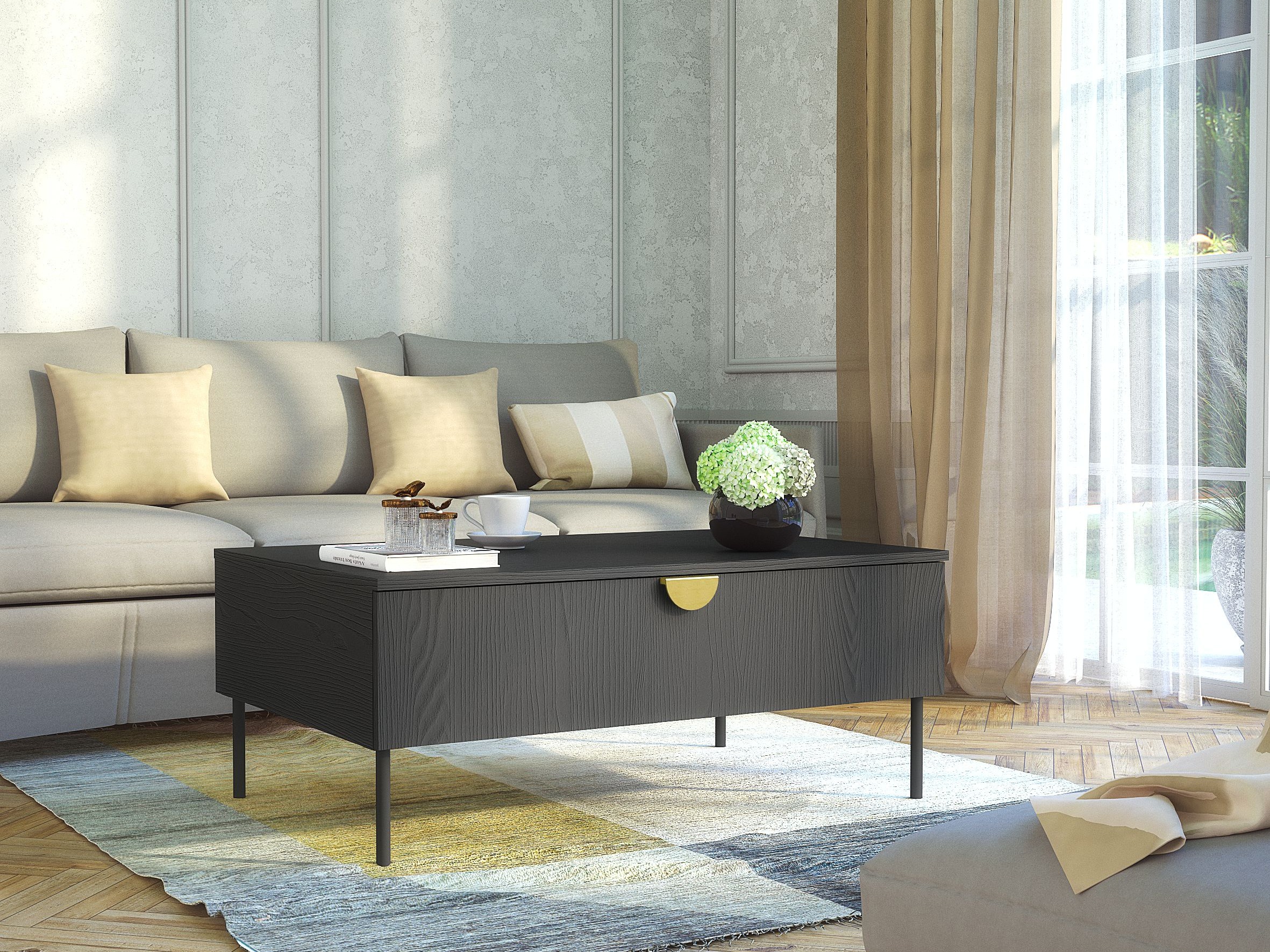 Dohányzóasztal Morsono 101 (Fekete)